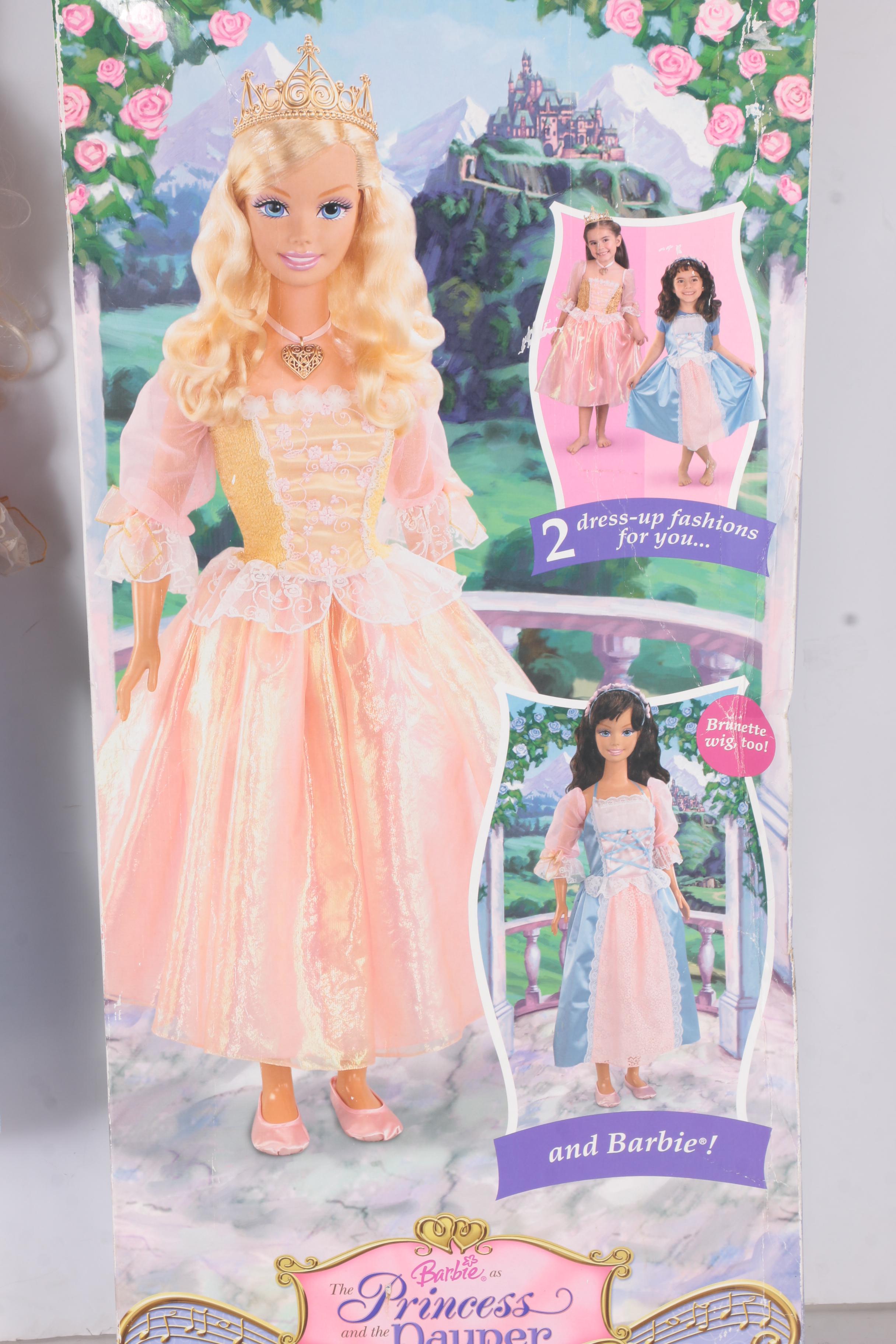 Mattel "The Princess and the Pauper" My Size Barbie Doll