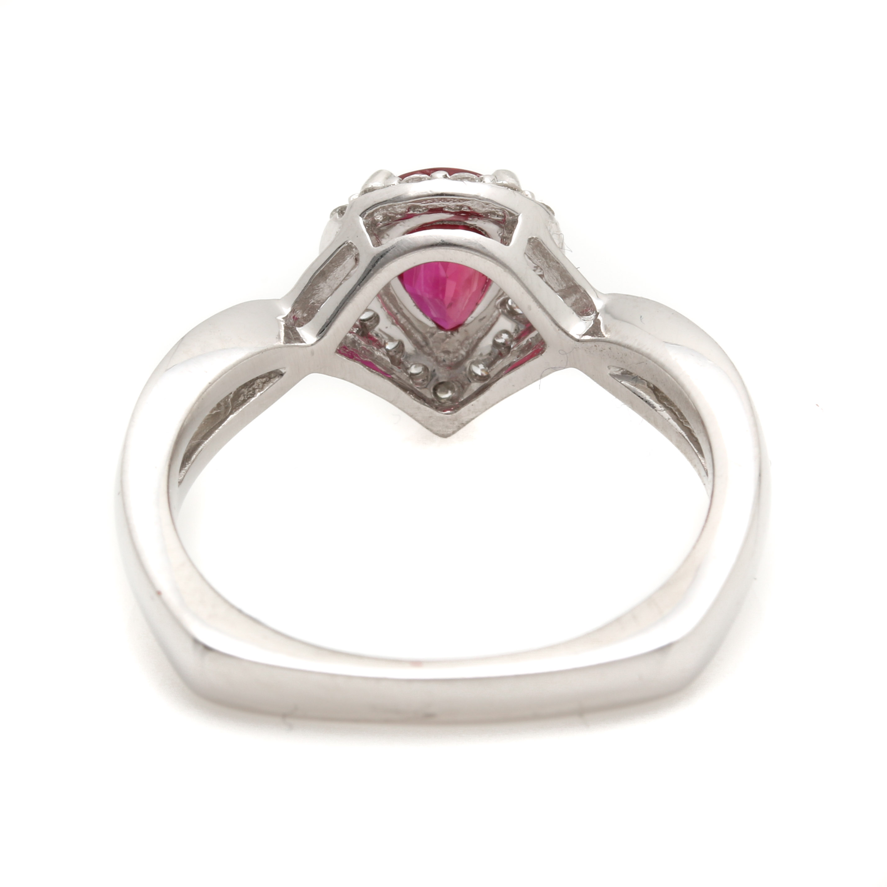 Orianne Collins Platinum 1.03 CT Ruby and Diamond Ring
