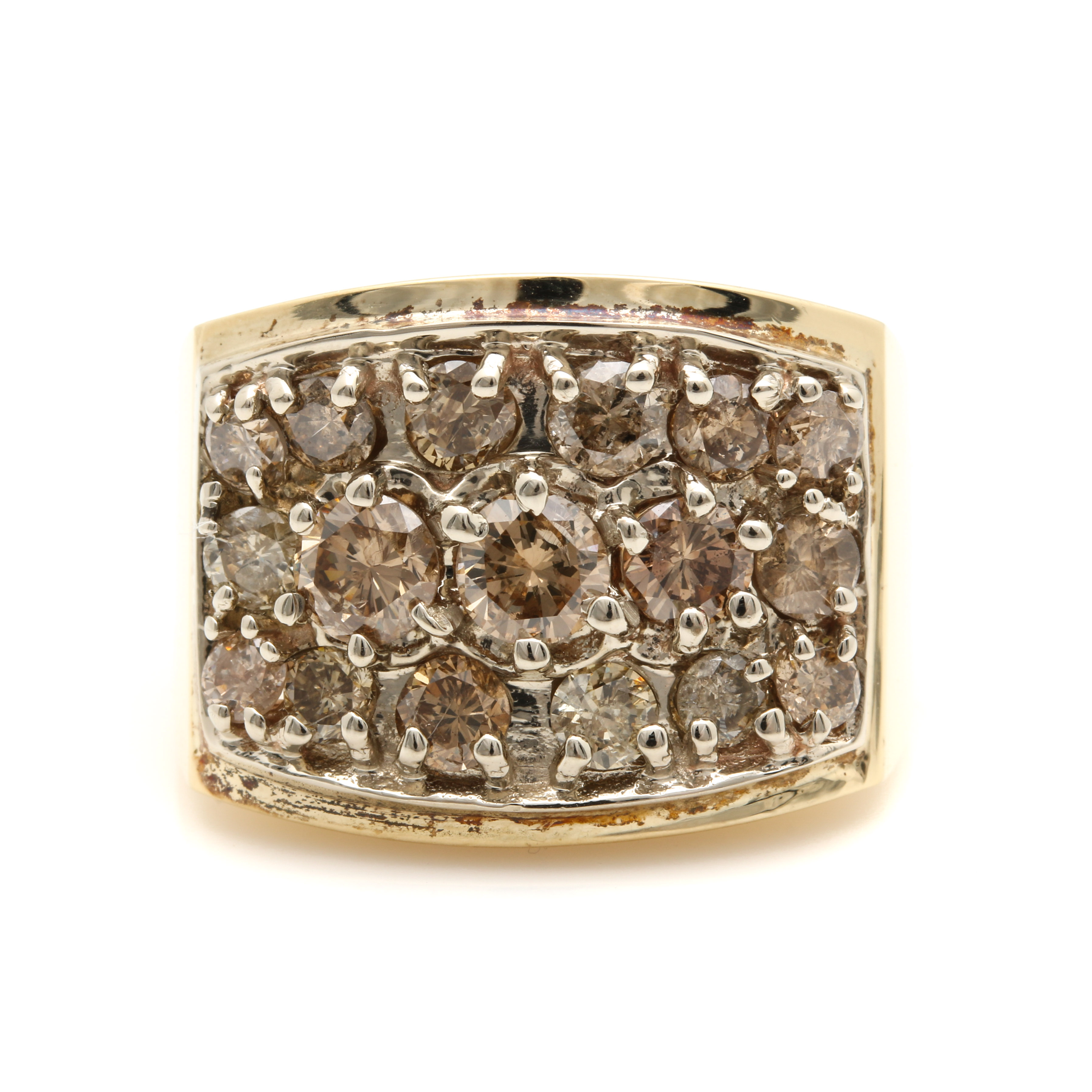 14K Yellow Gold 2.98 CTW Diamond Ring
