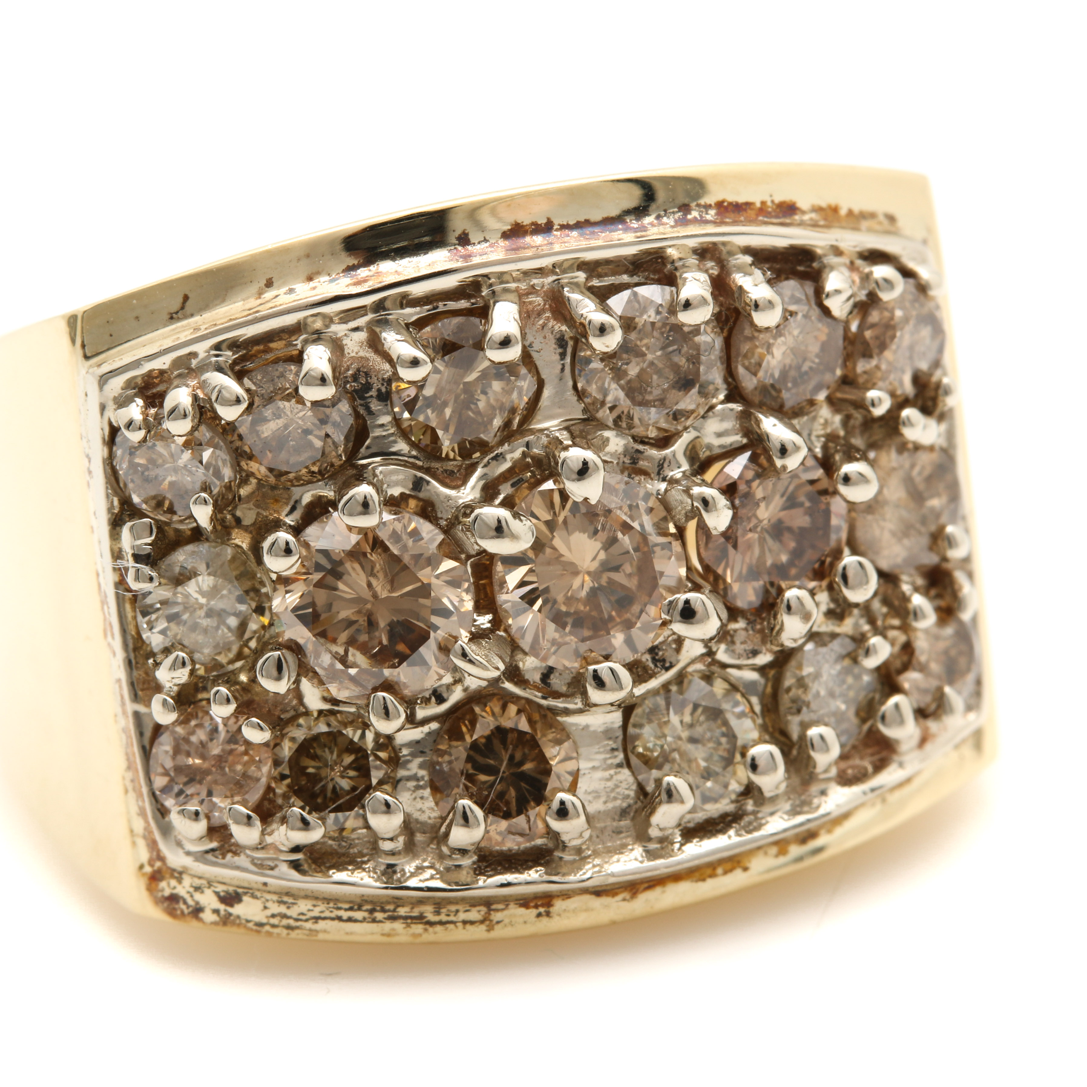 14K Yellow Gold 2.98 CTW Diamond Ring