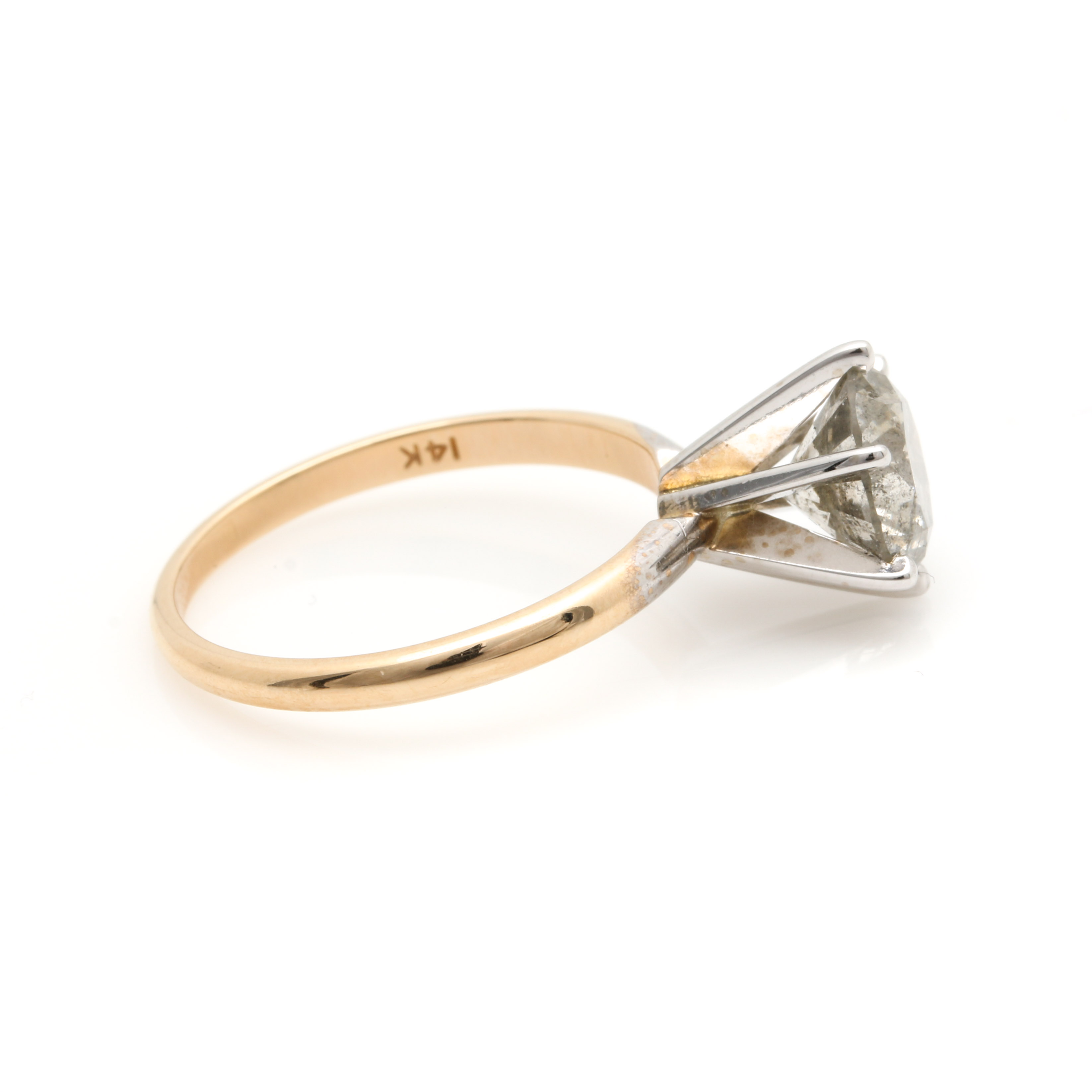 14K Yellow Gold 1.97 CT Diamond Solitaire Ring