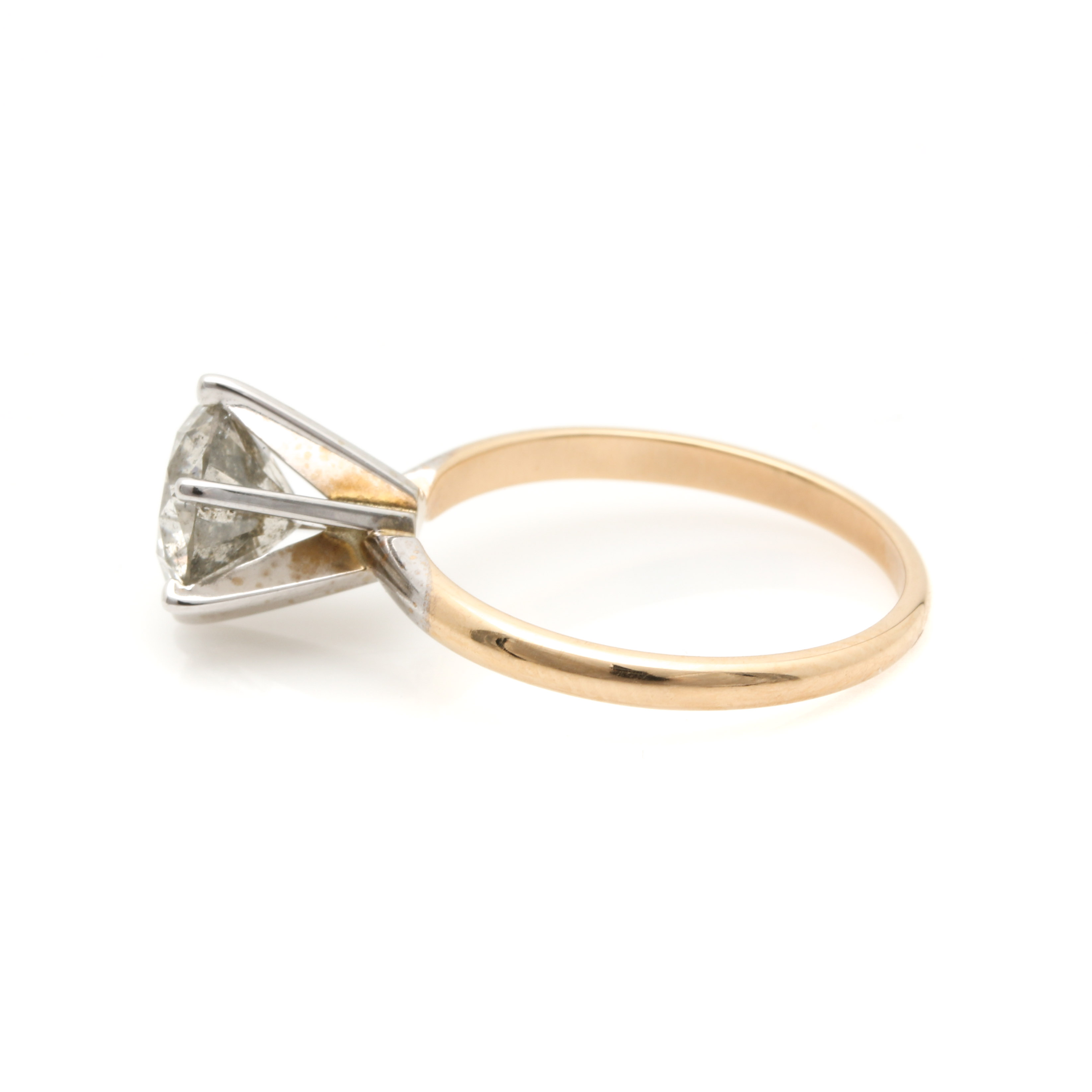 14K Yellow Gold 1.97 CT Diamond Solitaire Ring