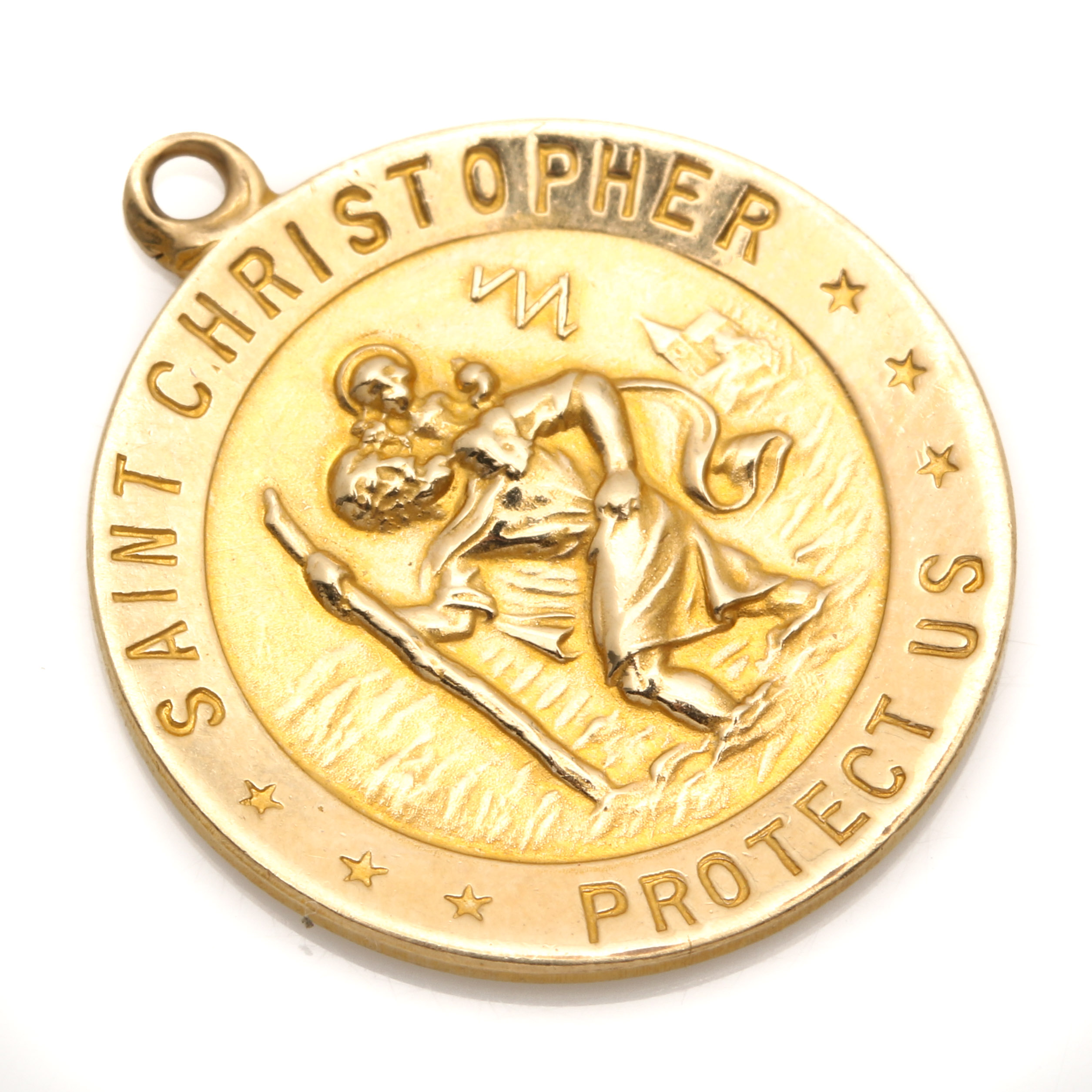 14K Yellow Gold Saint Christopher Charm