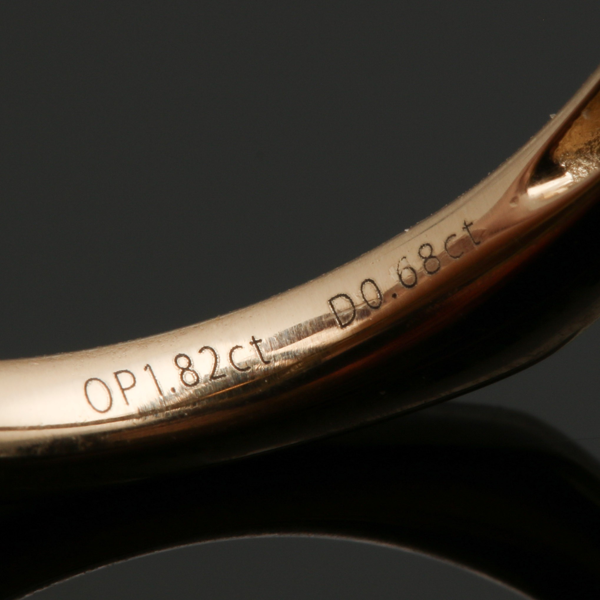 14K Yellow Gold Opal and Diamond Ring Hallmarked Orianne