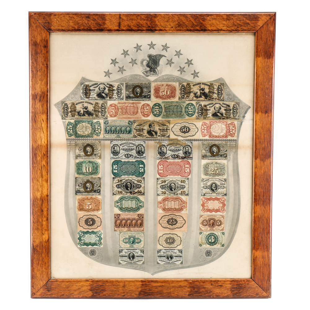 Gray Fractional Currency Shield (Fr. 1382), c. 1866-1869
