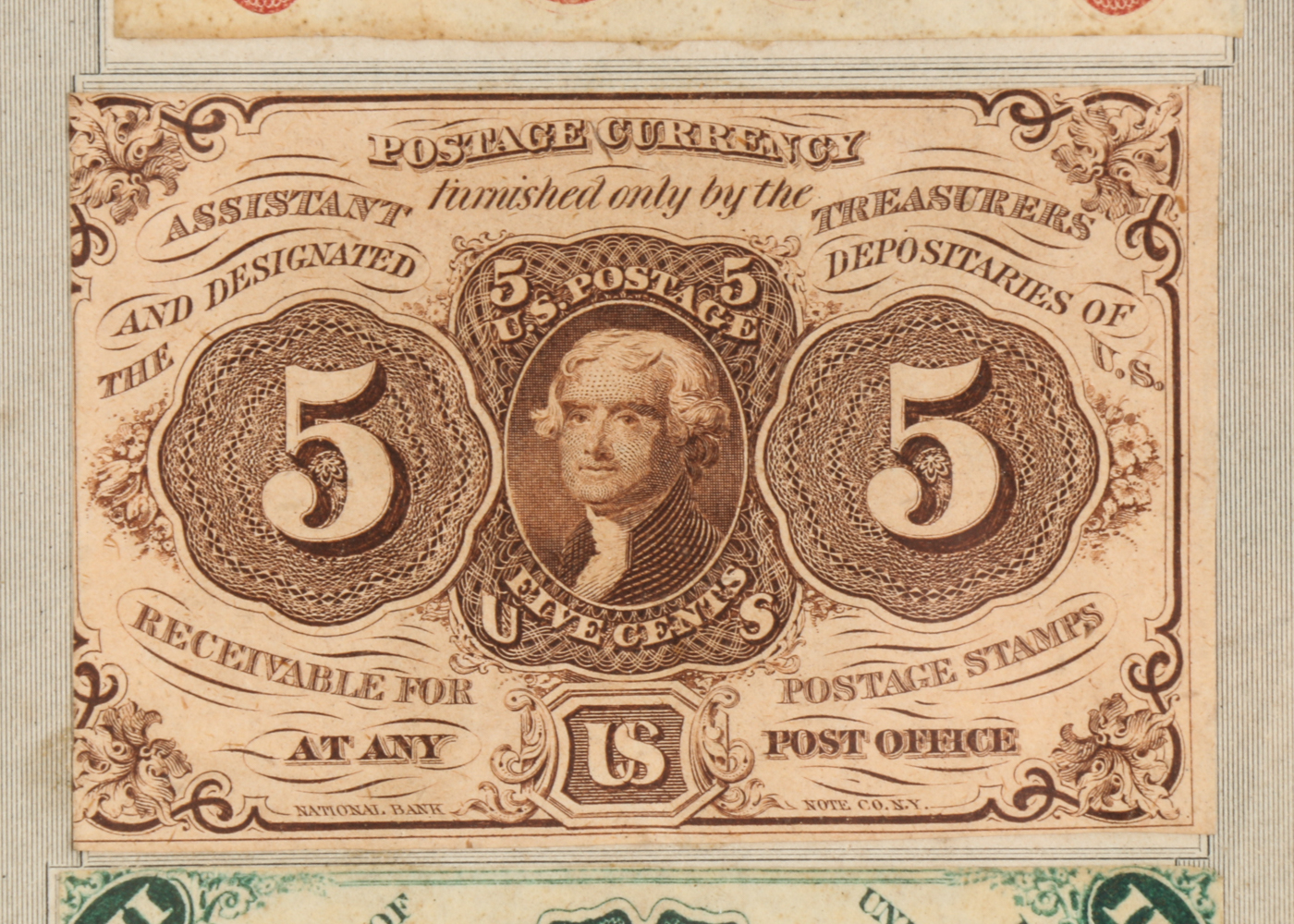 Gray Fractional Currency Shield (Fr. 1382), c. 1866-1869