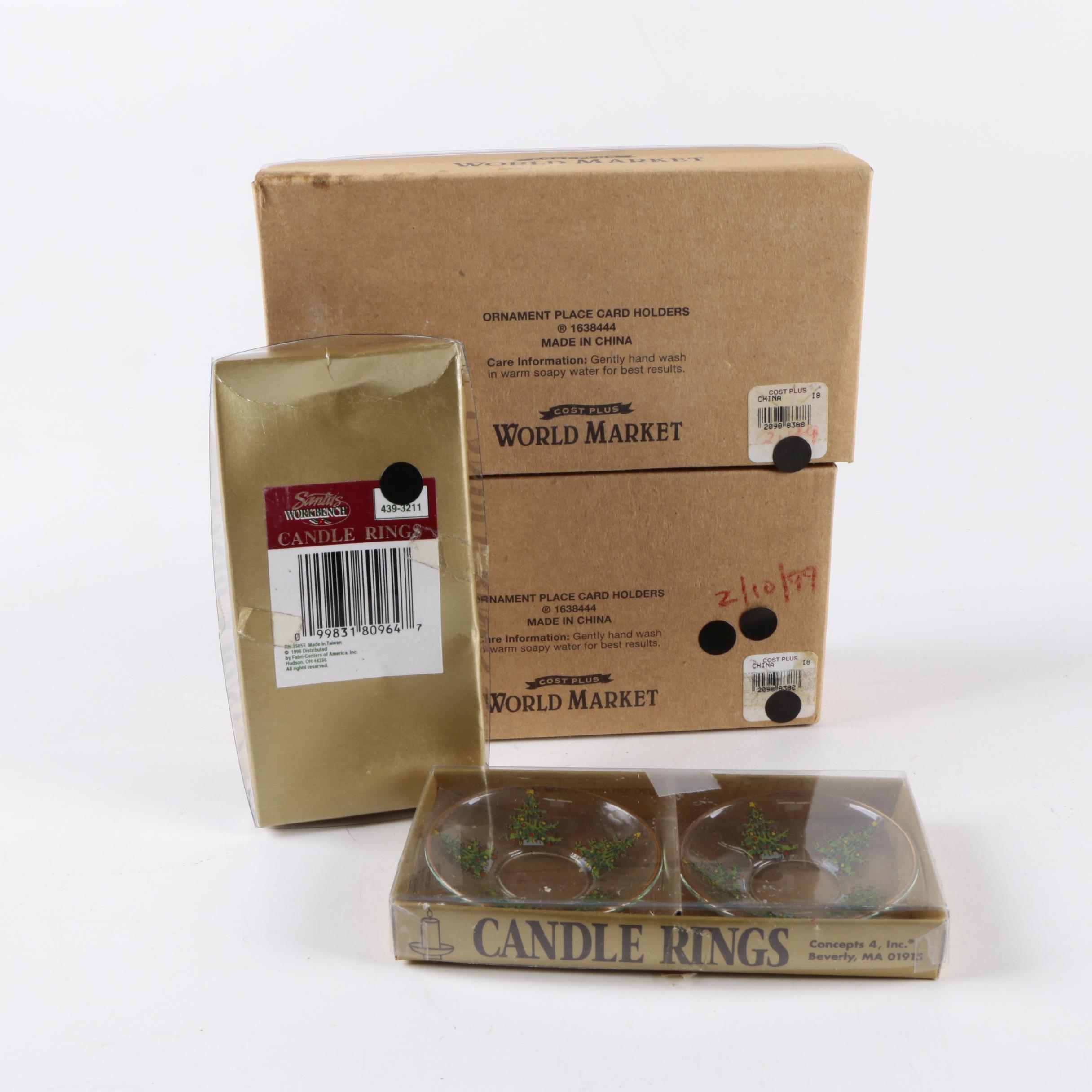 Christmas Place Card Holders and Candle Rings