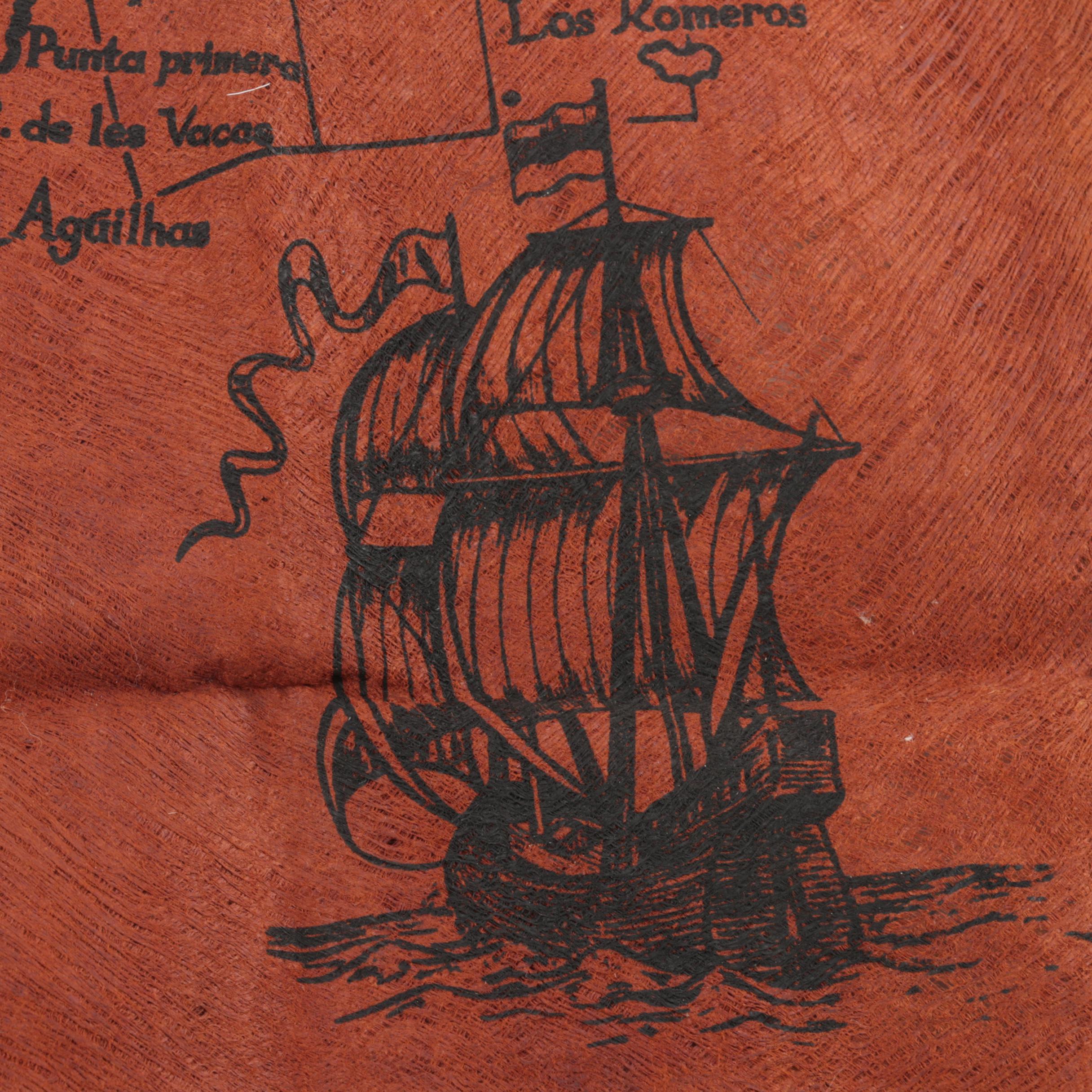 Barkcloth Map of 1590 Africa