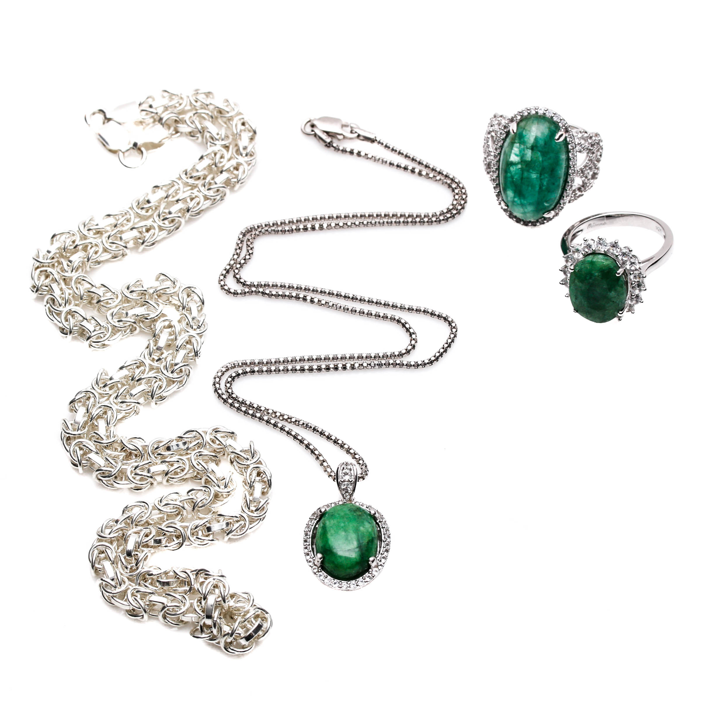 Sterling Silver Rings and Necklaces Including Orianne