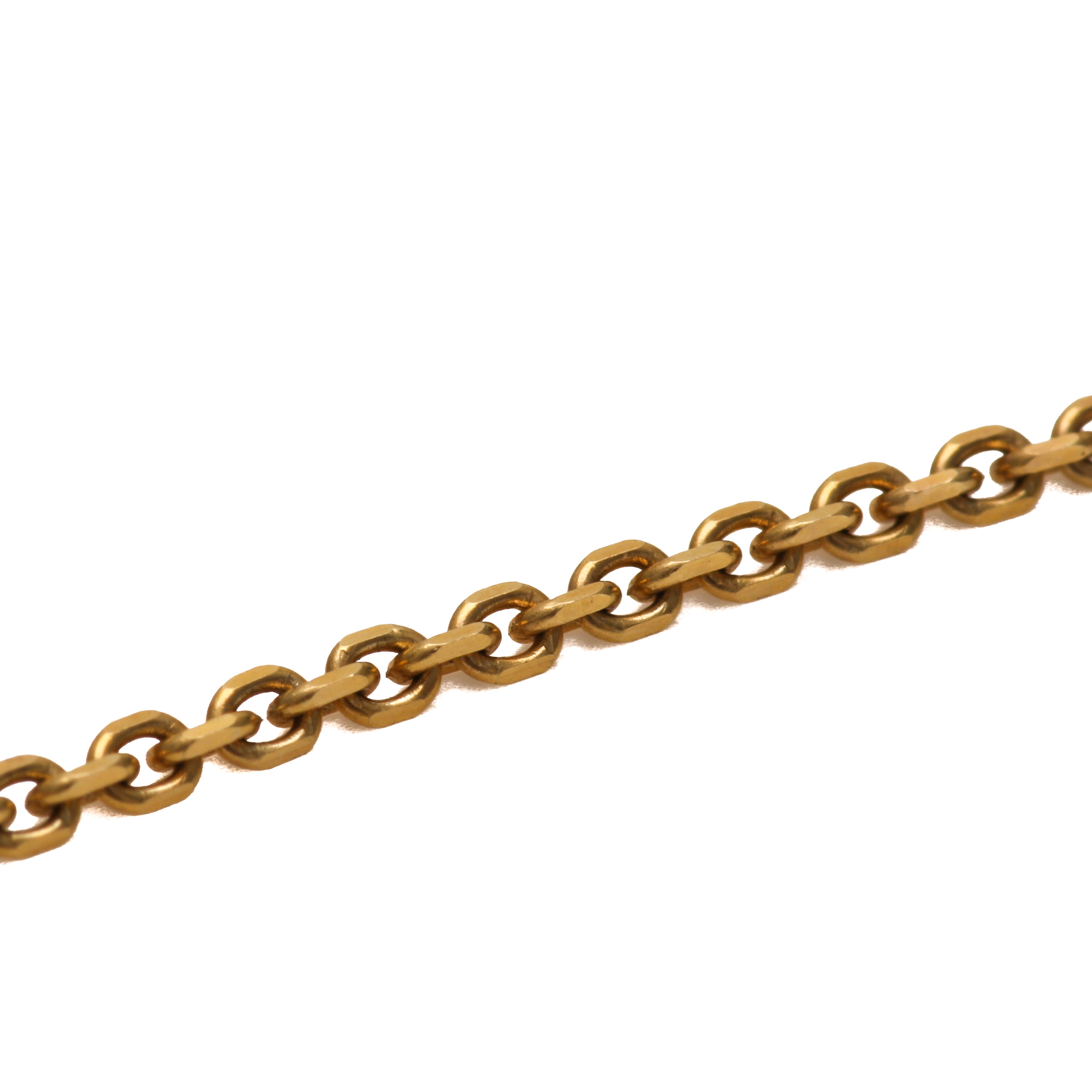 14K Yellow Gold Bezel-Set Diamond Pendant Necklace