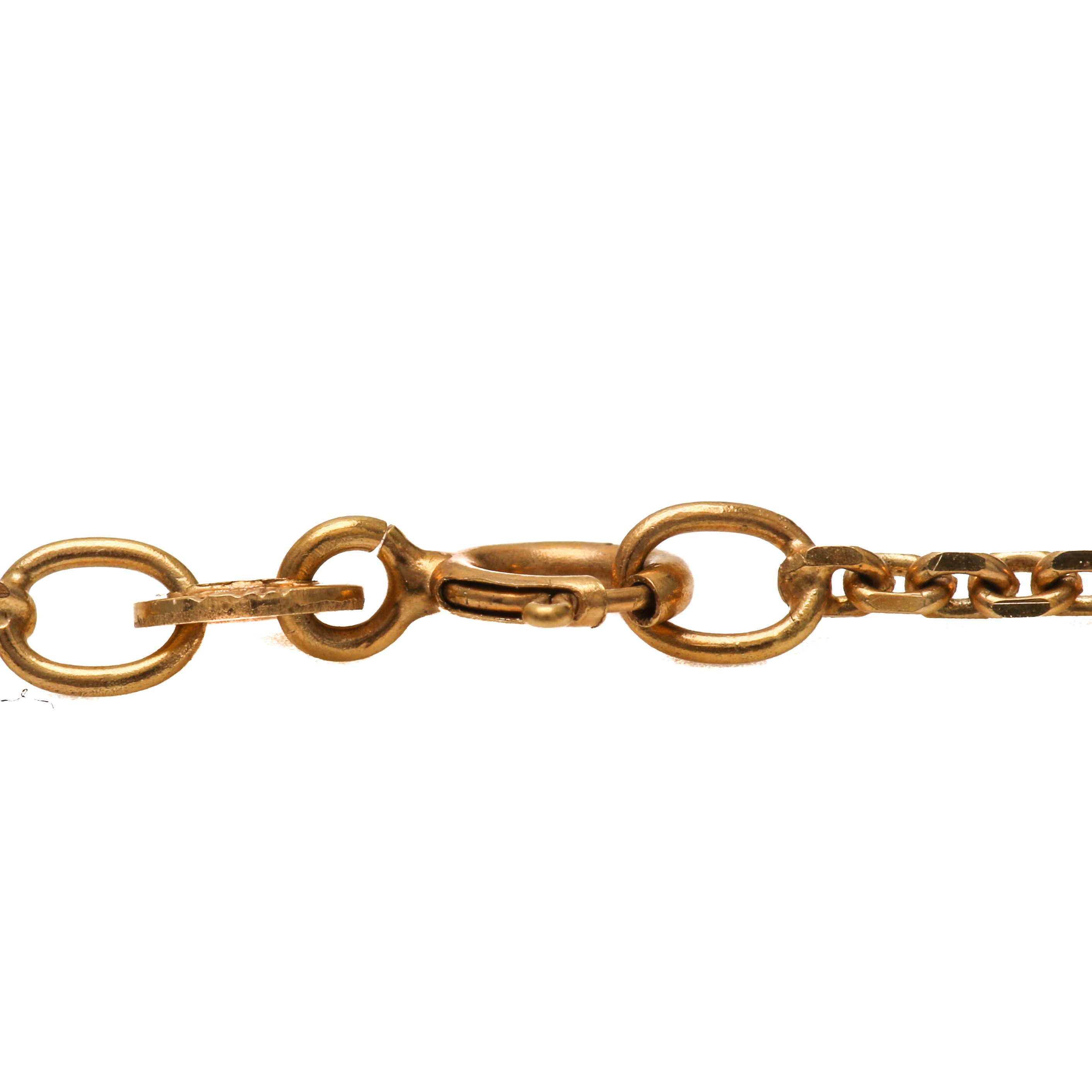 14K Yellow Gold Bezel-Set Diamond Pendant Necklace