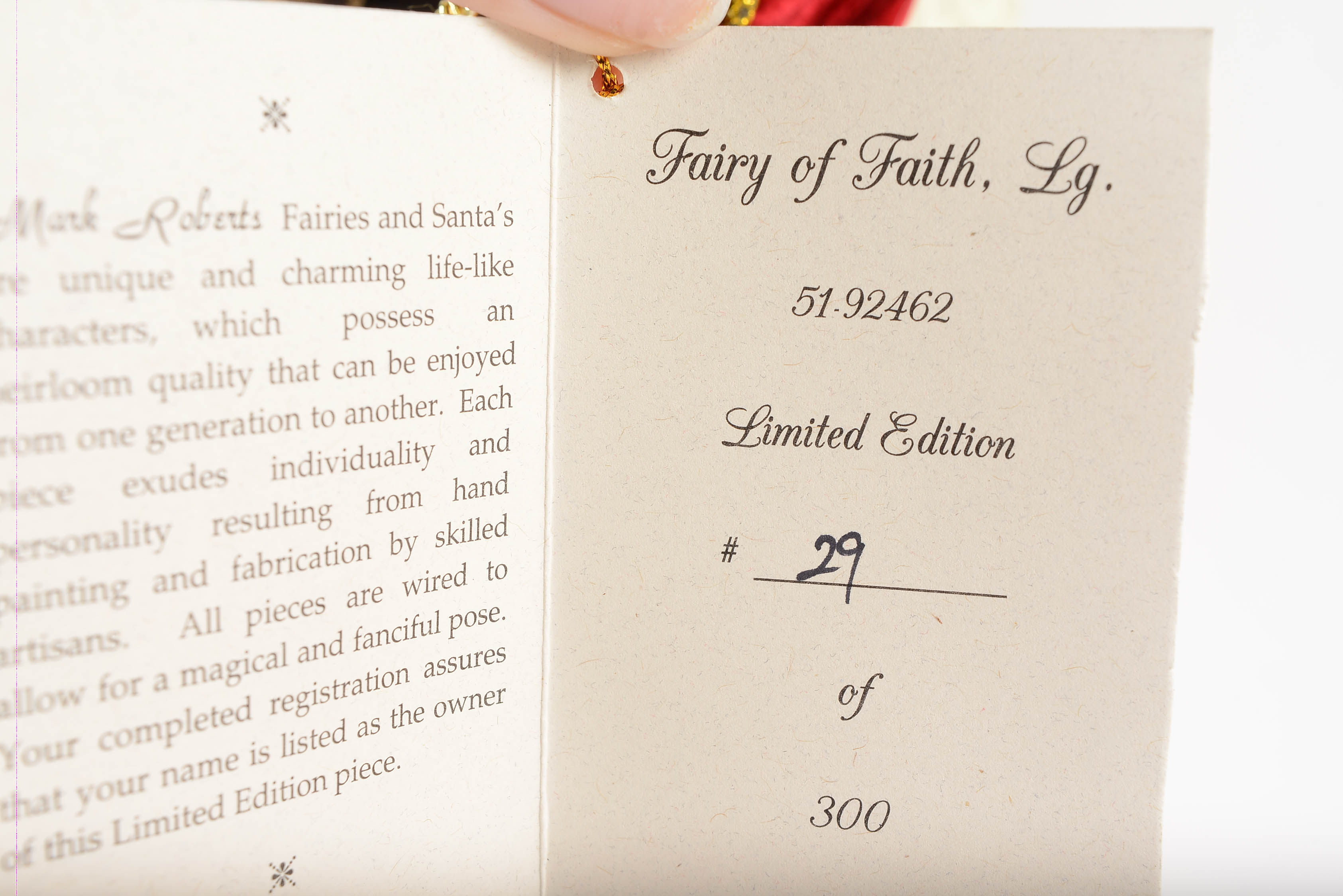 Mark Roberts "Abundant Harvest" and "Faith" Fairies