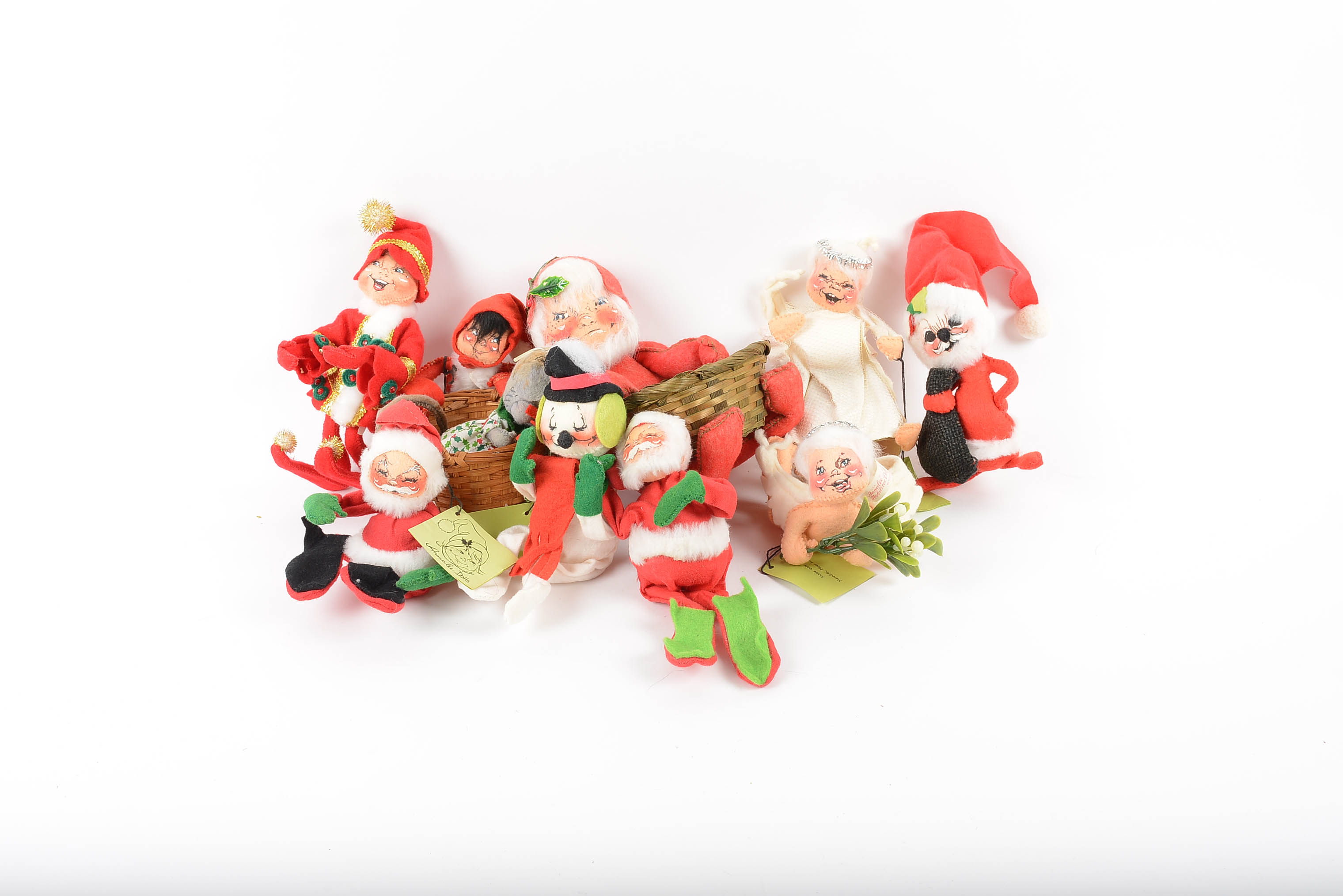 Vintage Annalee Christmas "Mobilitee" Dolls