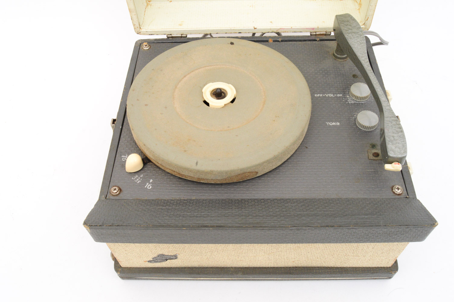 Vintage Symphonic Four-Speed Portable Record Player Model 1115