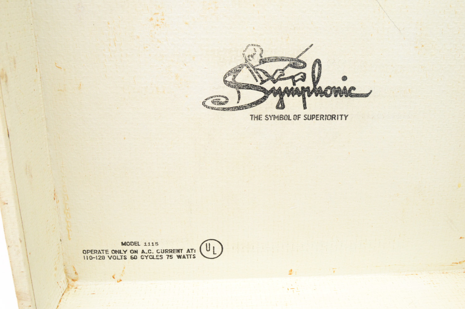 Vintage Symphonic Four-Speed Portable Record Player Model 1115