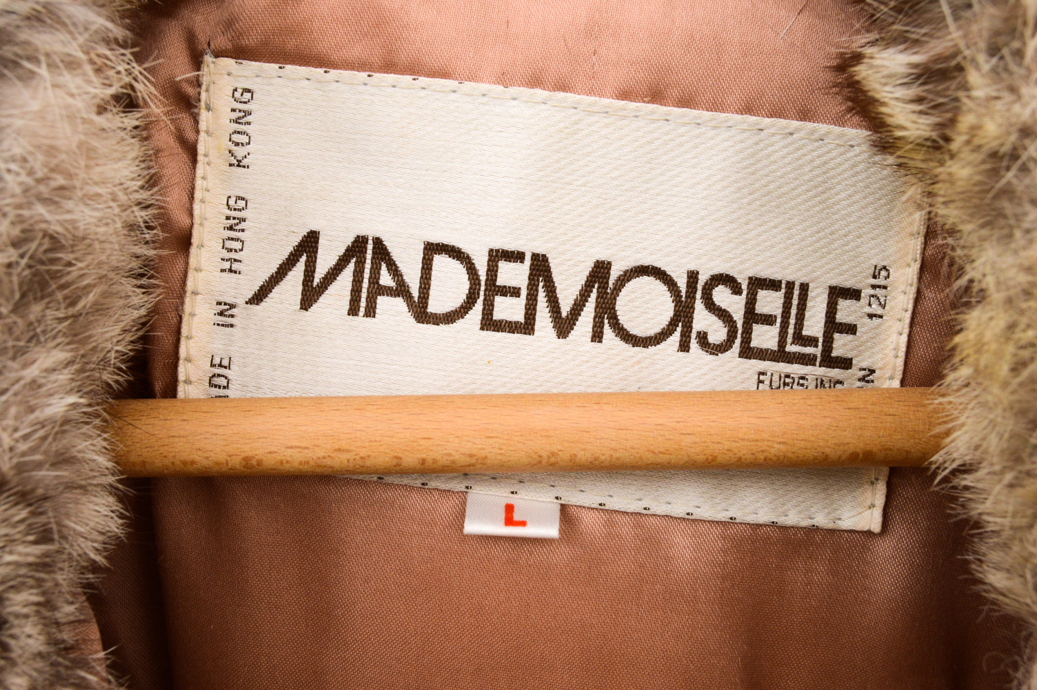 Vintage Mademoiselle Rabbit Fur Coat with Andrea Fox Trimmed Wool Coat