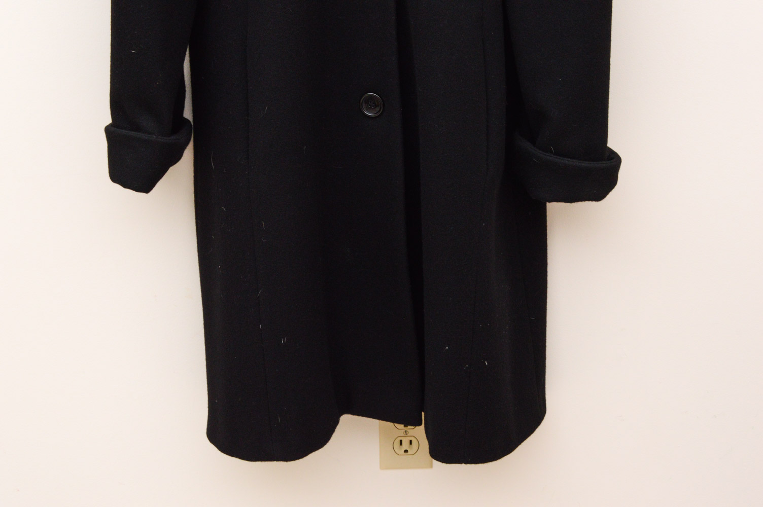 Vintage Mademoiselle Rabbit Fur Coat with Andrea Fox Trimmed Wool Coat