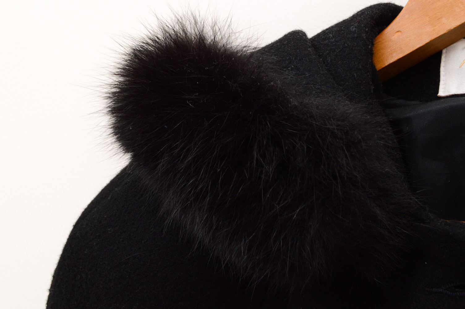 Vintage Mademoiselle Rabbit Fur Coat with Andrea Fox Trimmed Wool Coat