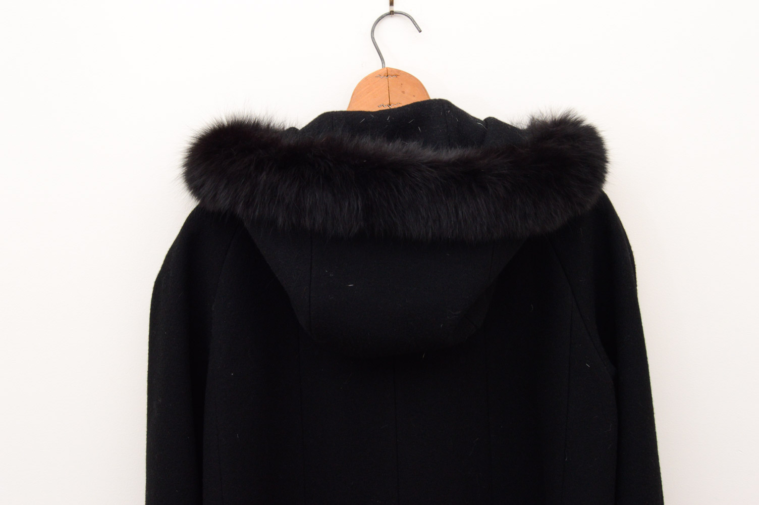 Vintage Mademoiselle Rabbit Fur Coat with Andrea Fox Trimmed Wool Coat