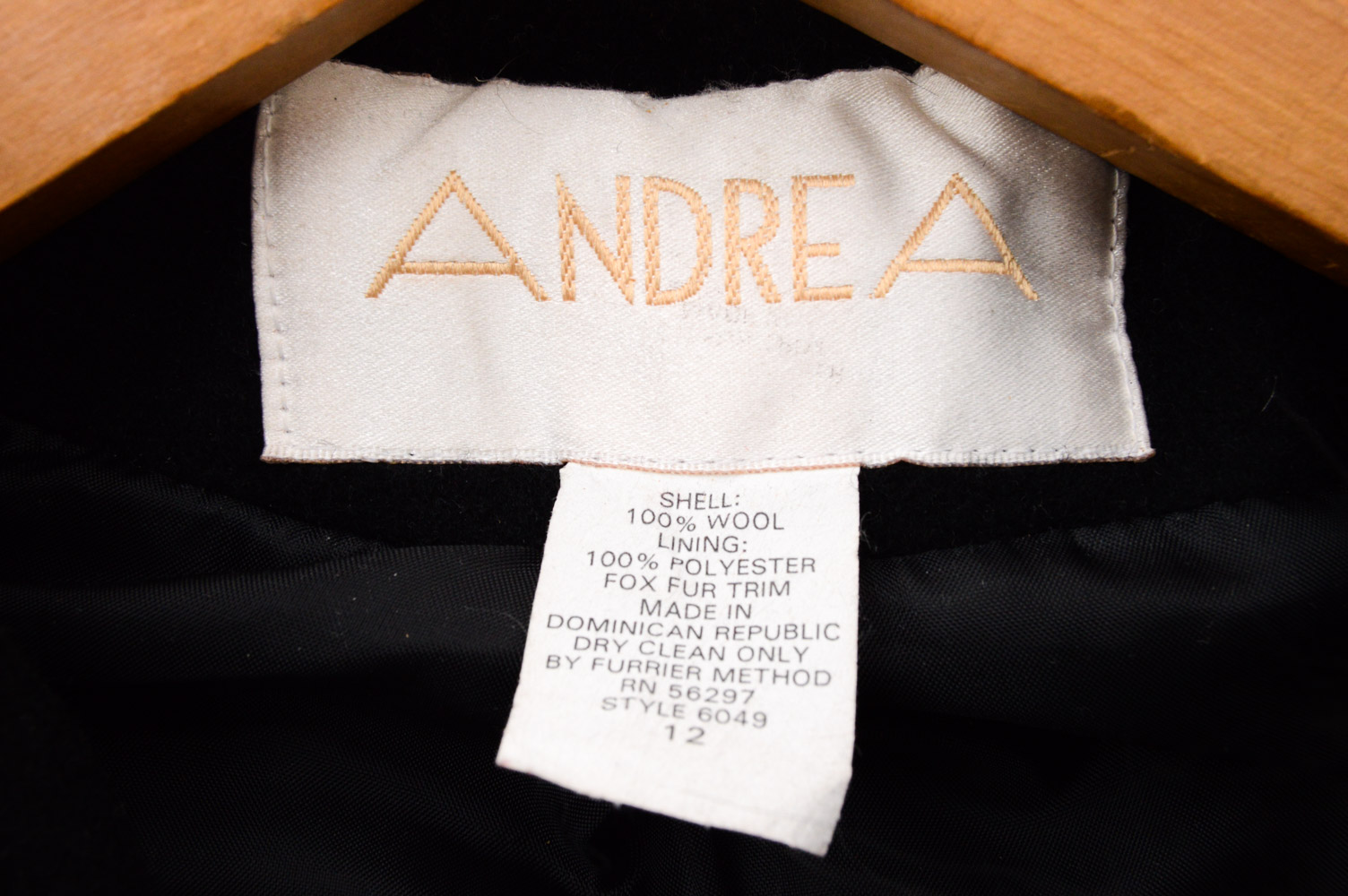 Vintage Mademoiselle Rabbit Fur Coat with Andrea Fox Trimmed Wool Coat