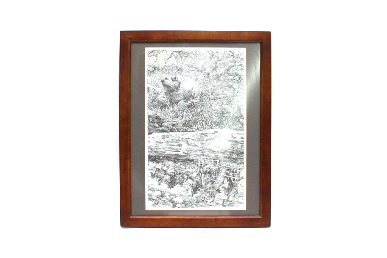 Bill O'Neill "Trapper" Offset Lithograph