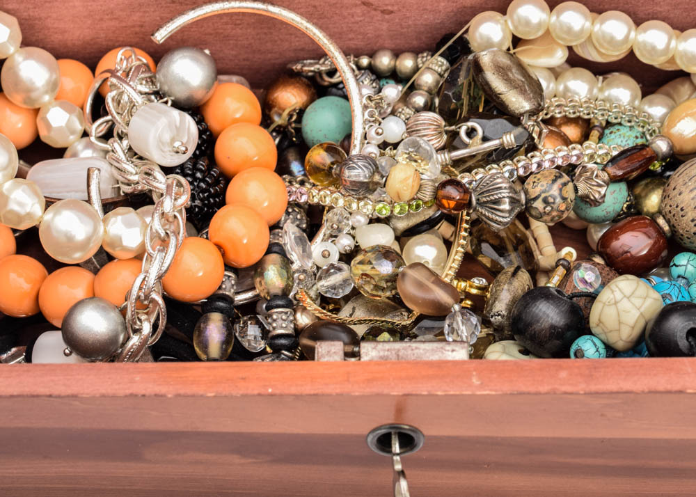 Costume Bracelets and Lane Jewelry Chest
