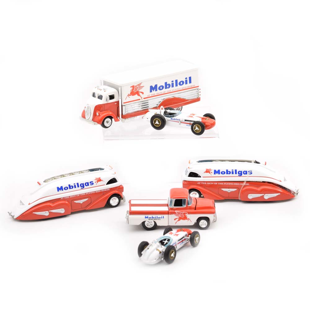 Miniature "Mobil Oil" Hot Wheels Vehicles