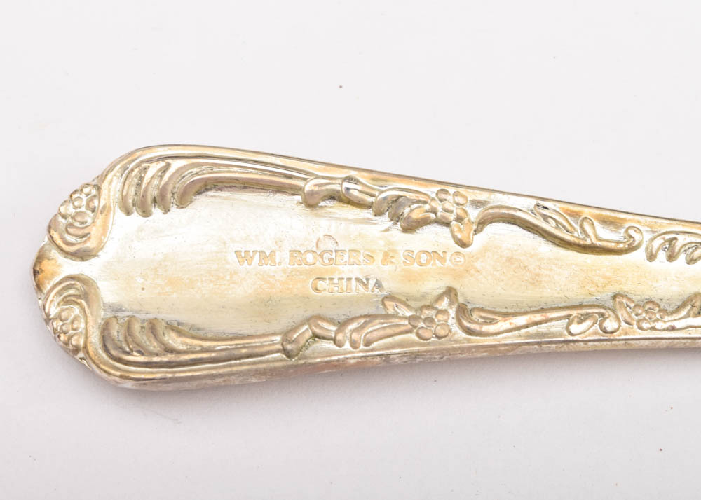 Wm Rogers & Son "Enchanted Rose" Plated Silver Flatware Set