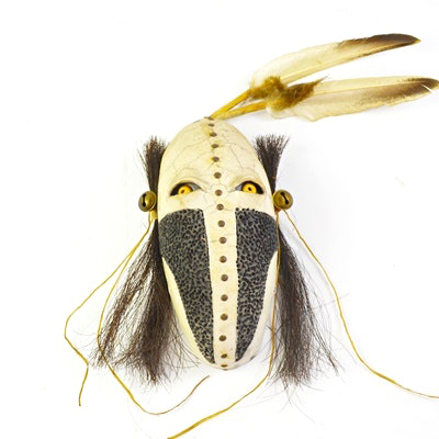 Austin Real Rider Native American Raku Clay Mask