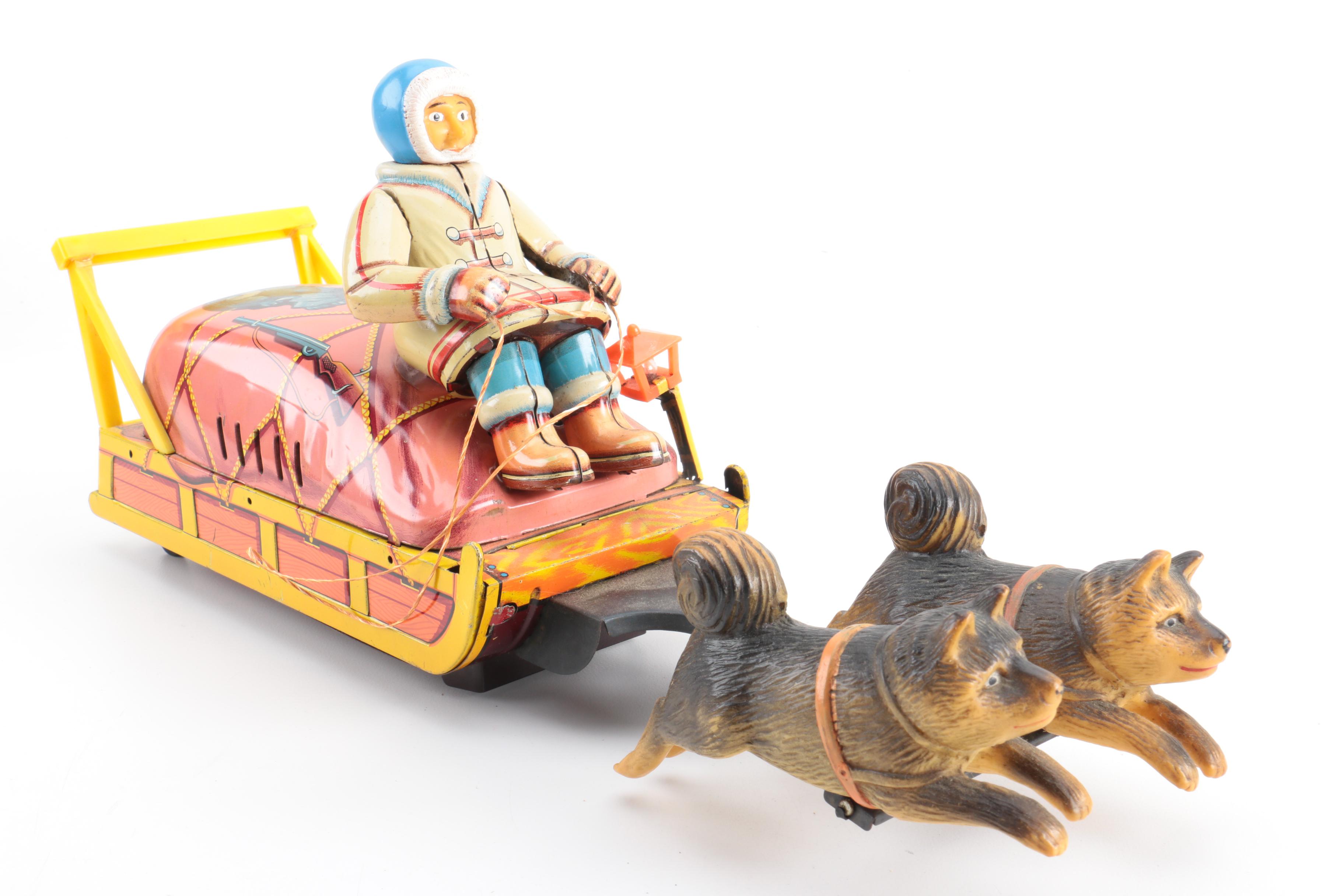 Four Vintage Japanese Metal Battery Operated Toys