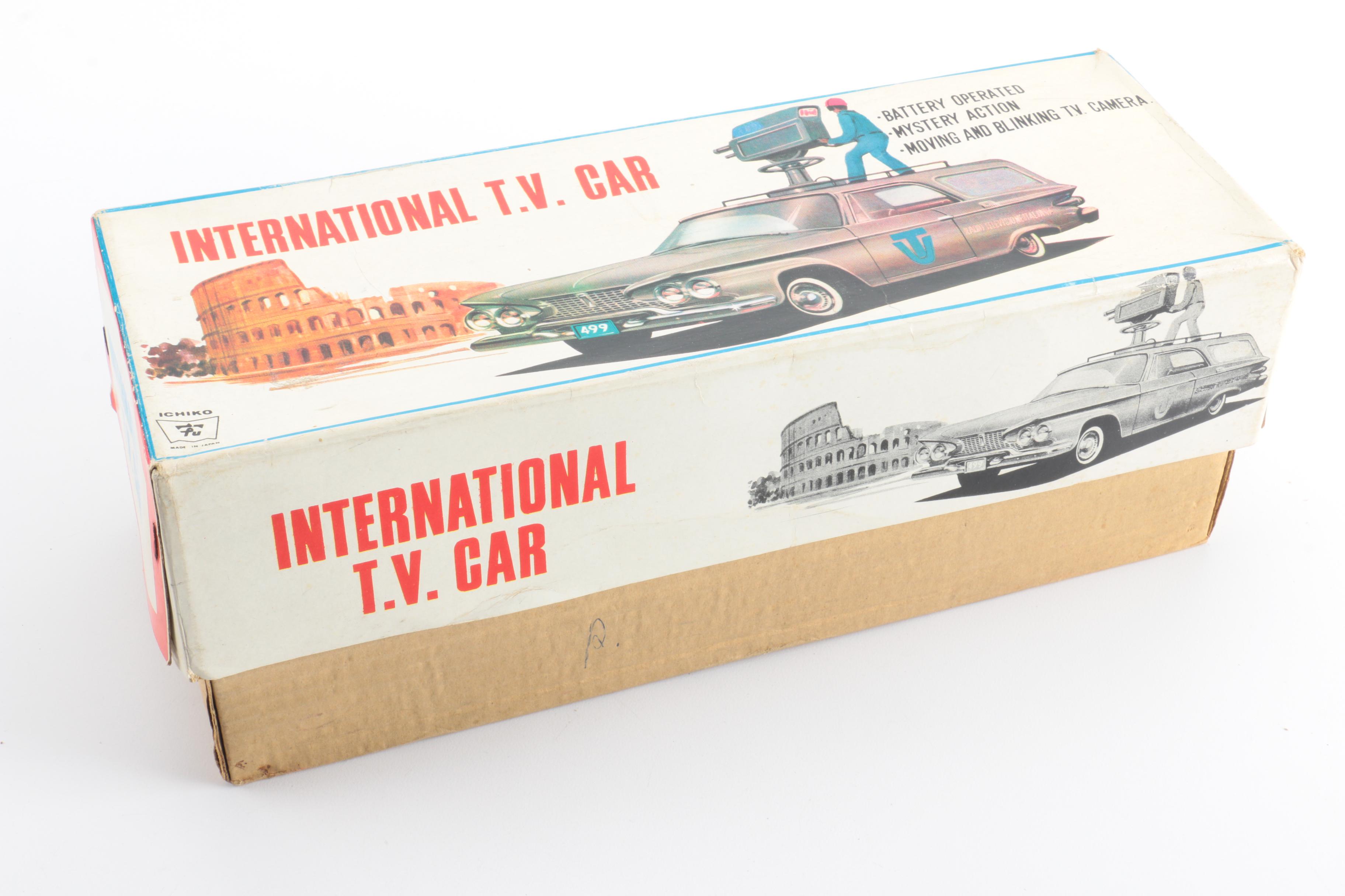 Four Vintage Japanese Metal Battery Operated Toys