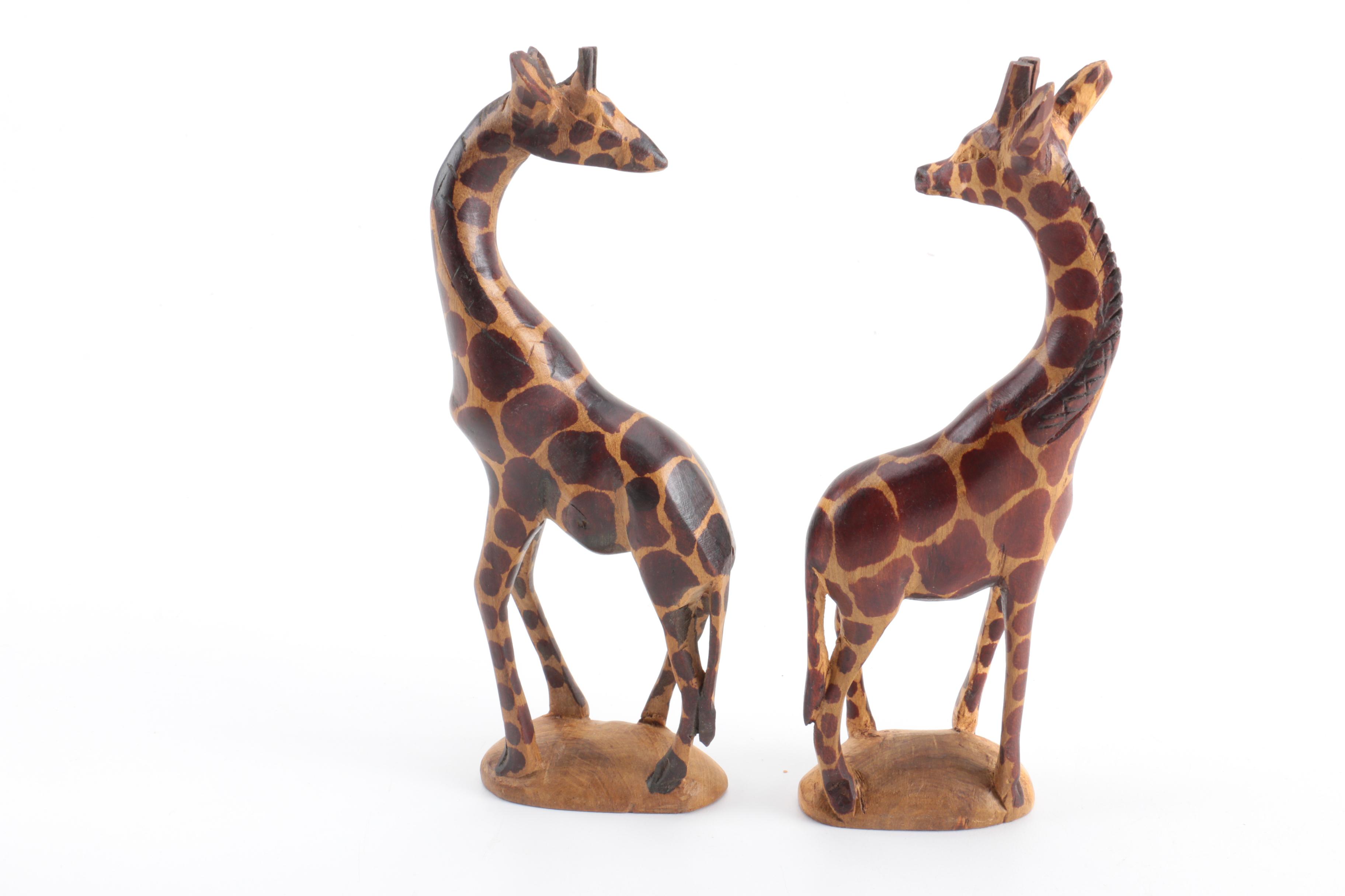 Assortment of Carved Wood and Stoneware Collectibles