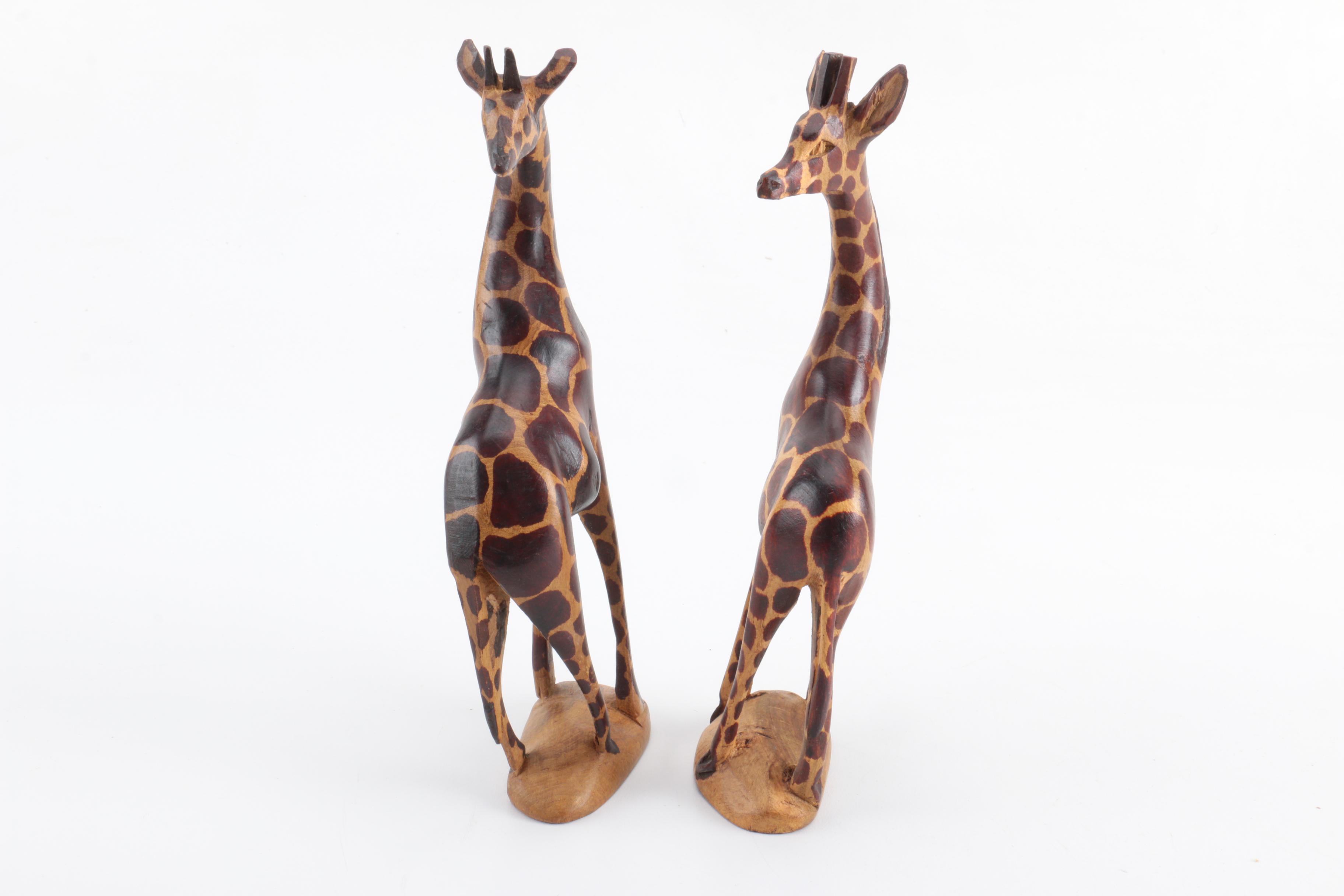 Assortment of Carved Wood and Stoneware Collectibles