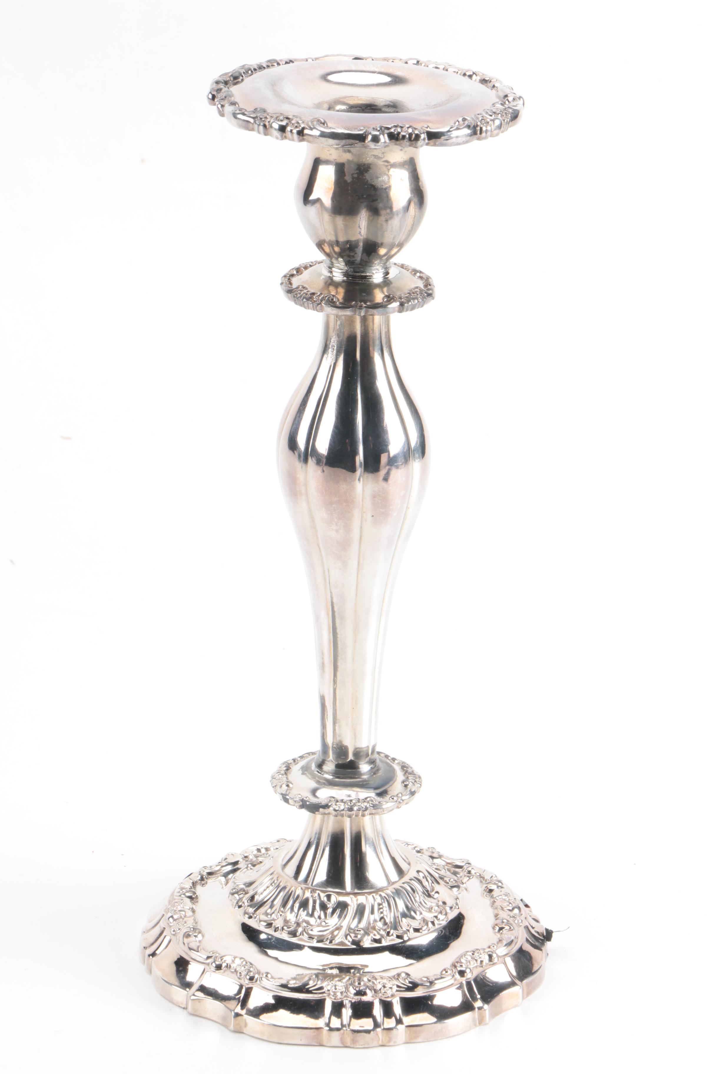 Lunt Silversmiths Silver Plate Candlestick Holders