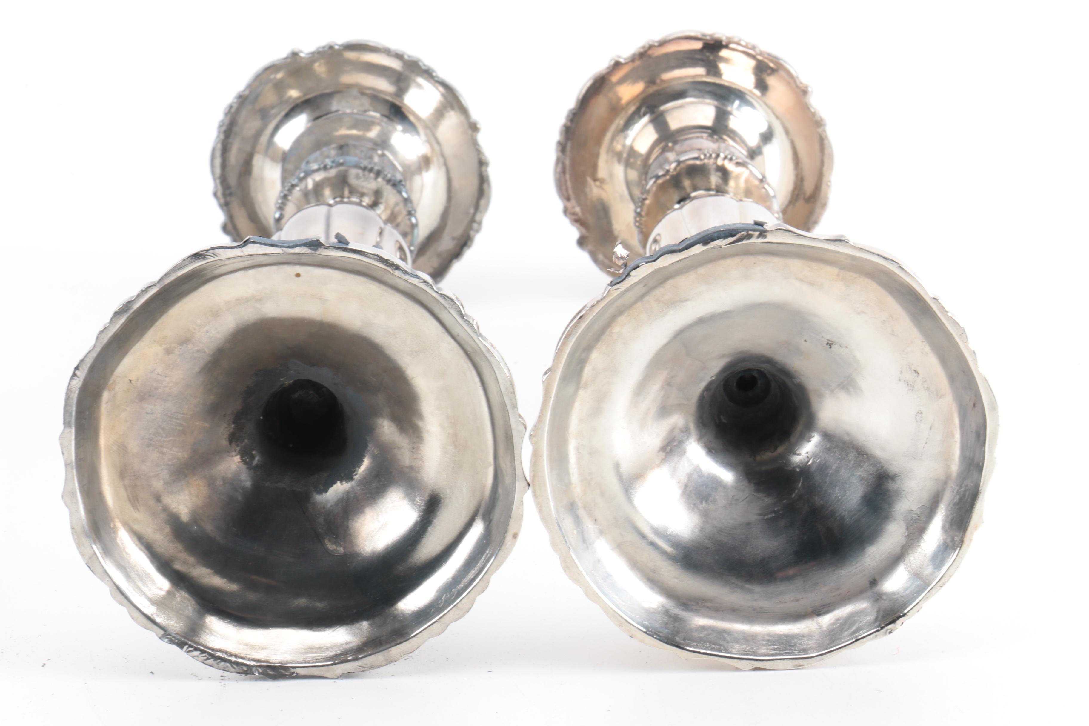 Lunt Silversmiths Silver Plate Candlestick Holders