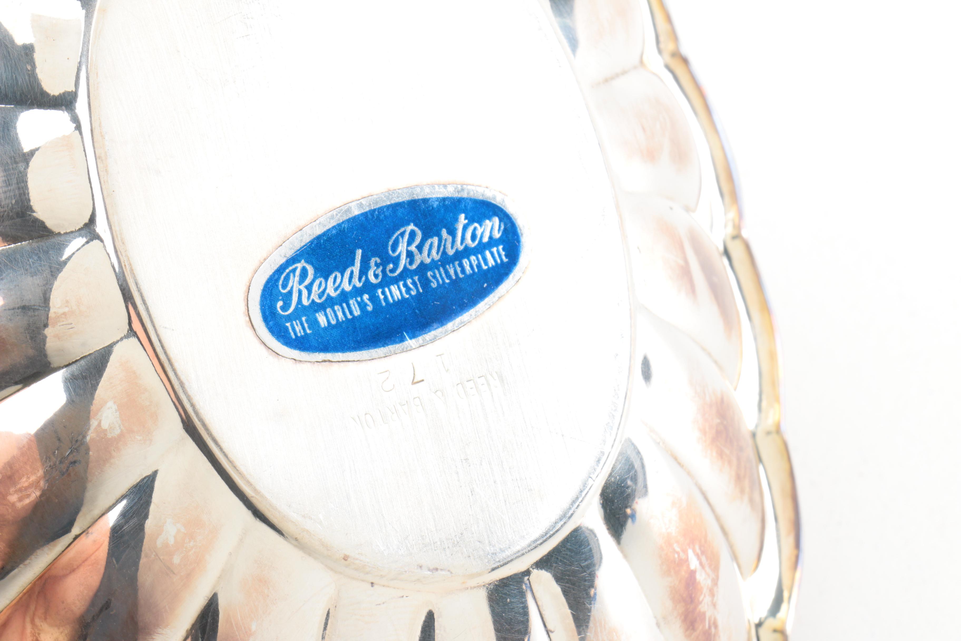 Reed & Barton Silver Plate and Enamel Paul Revere Style Bowl and Other Tableware