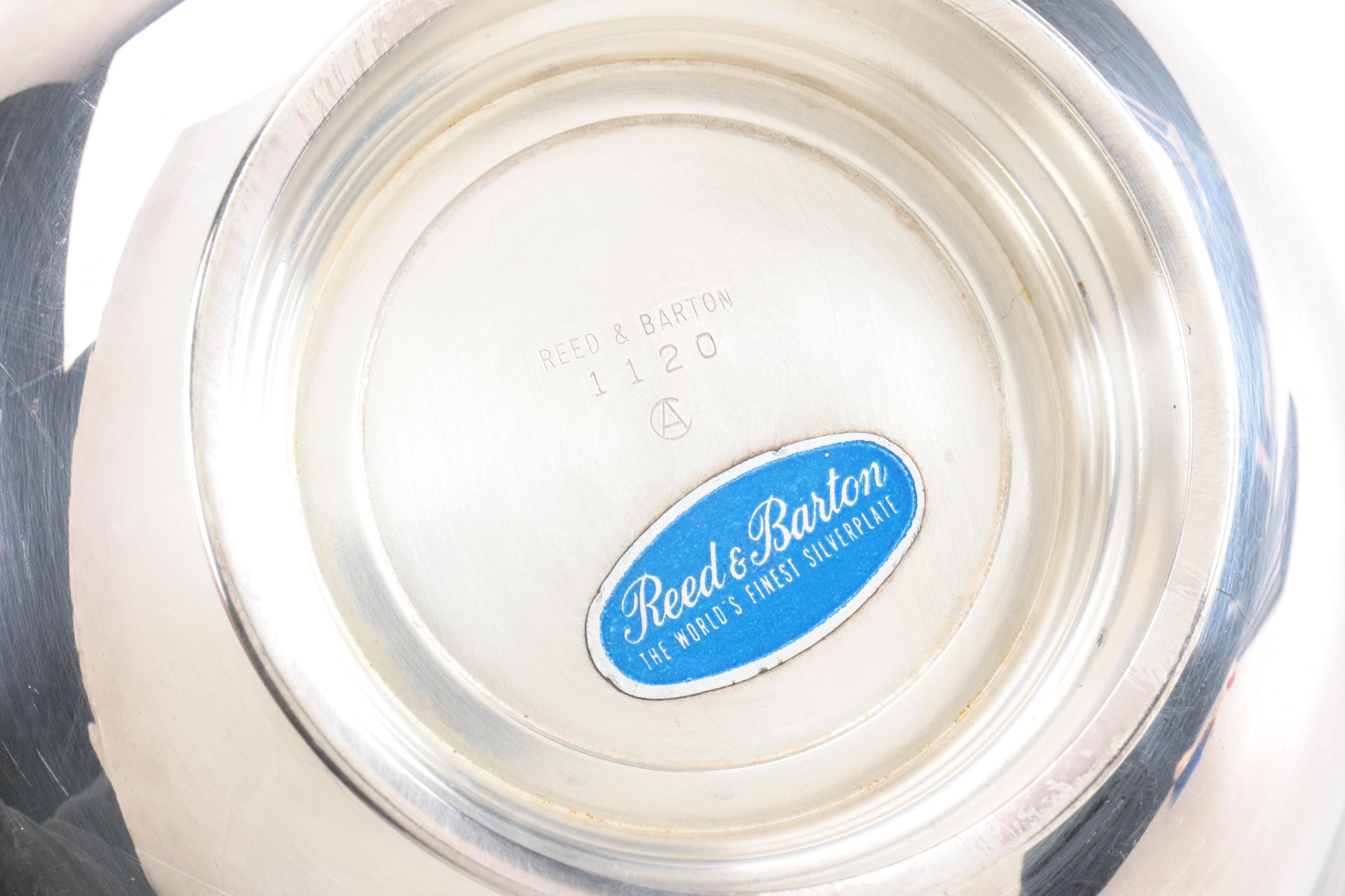 Reed & Barton Silver Plate and Enamel Paul Revere Style Bowl and Other Tableware