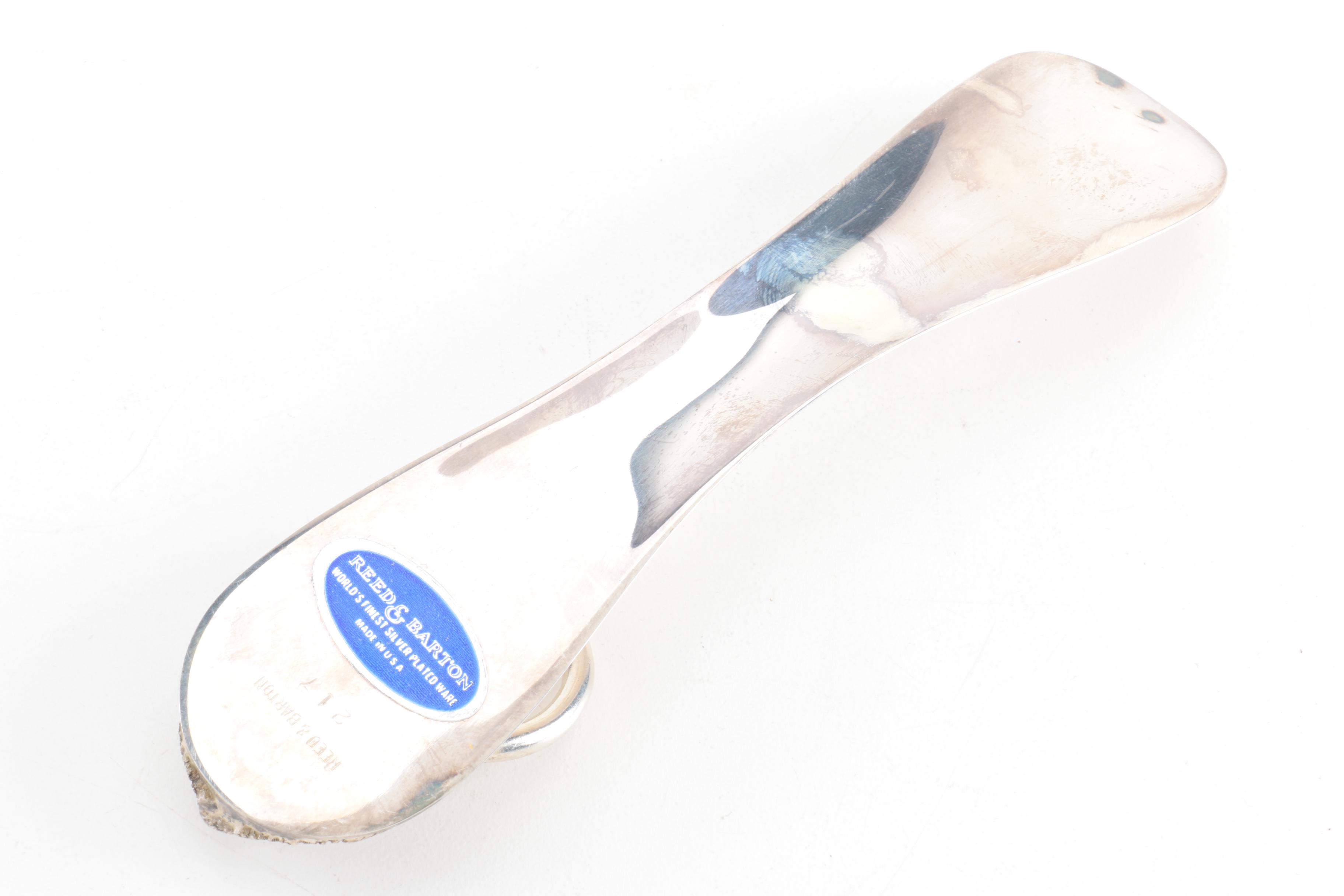 Reed & Barton Silver Plate and Enamel Paul Revere Style Bowl and Other Tableware