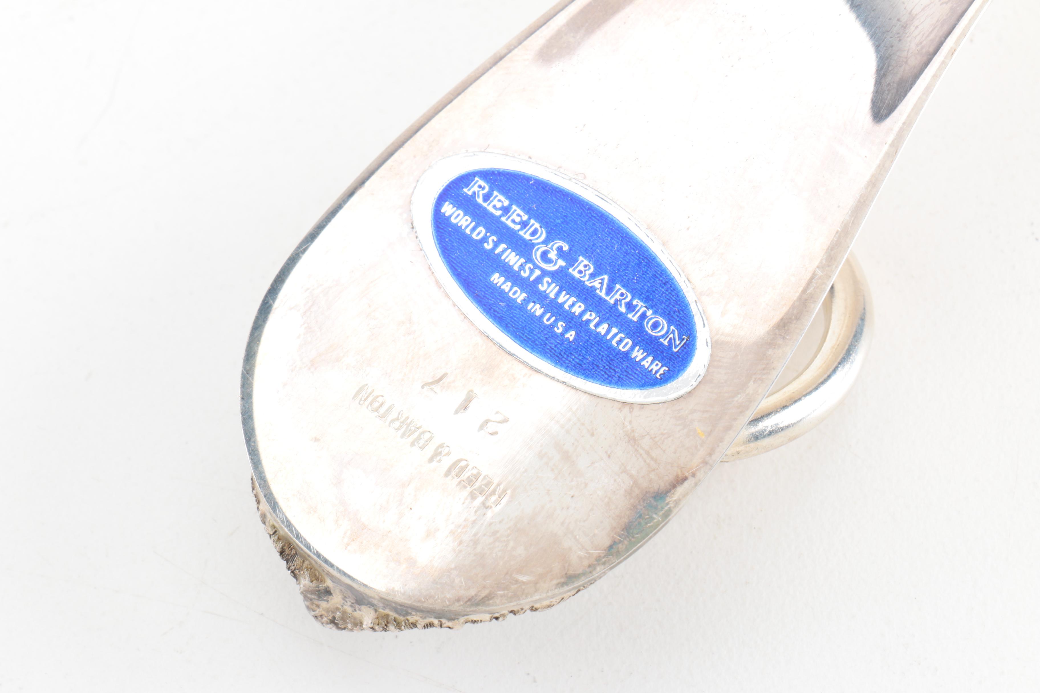 Reed & Barton Silver Plate and Enamel Paul Revere Style Bowl and Other Tableware