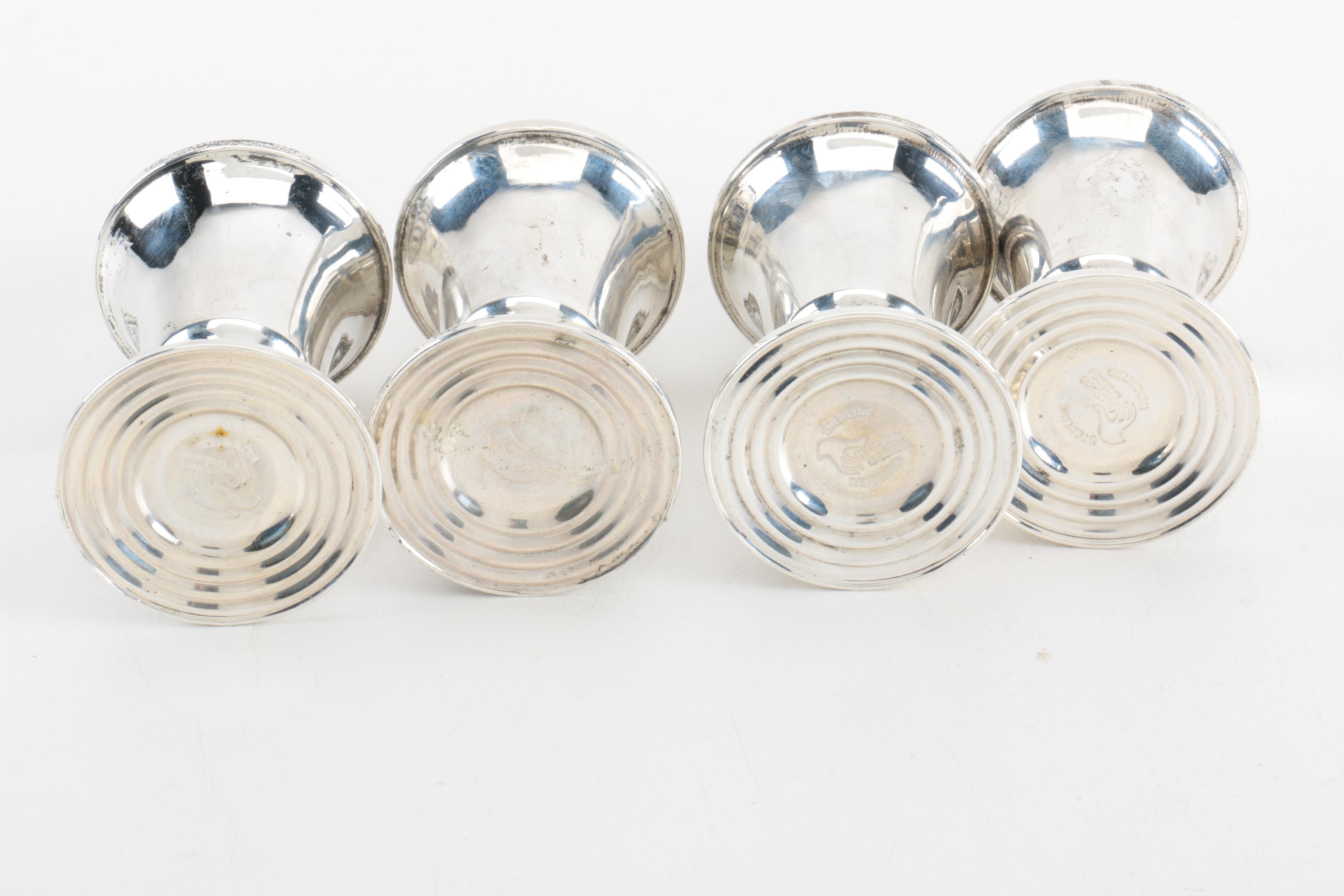 Mueck-Carey Co. and Duchin Weighted Sterling Candlesticks and Condiment Shakers