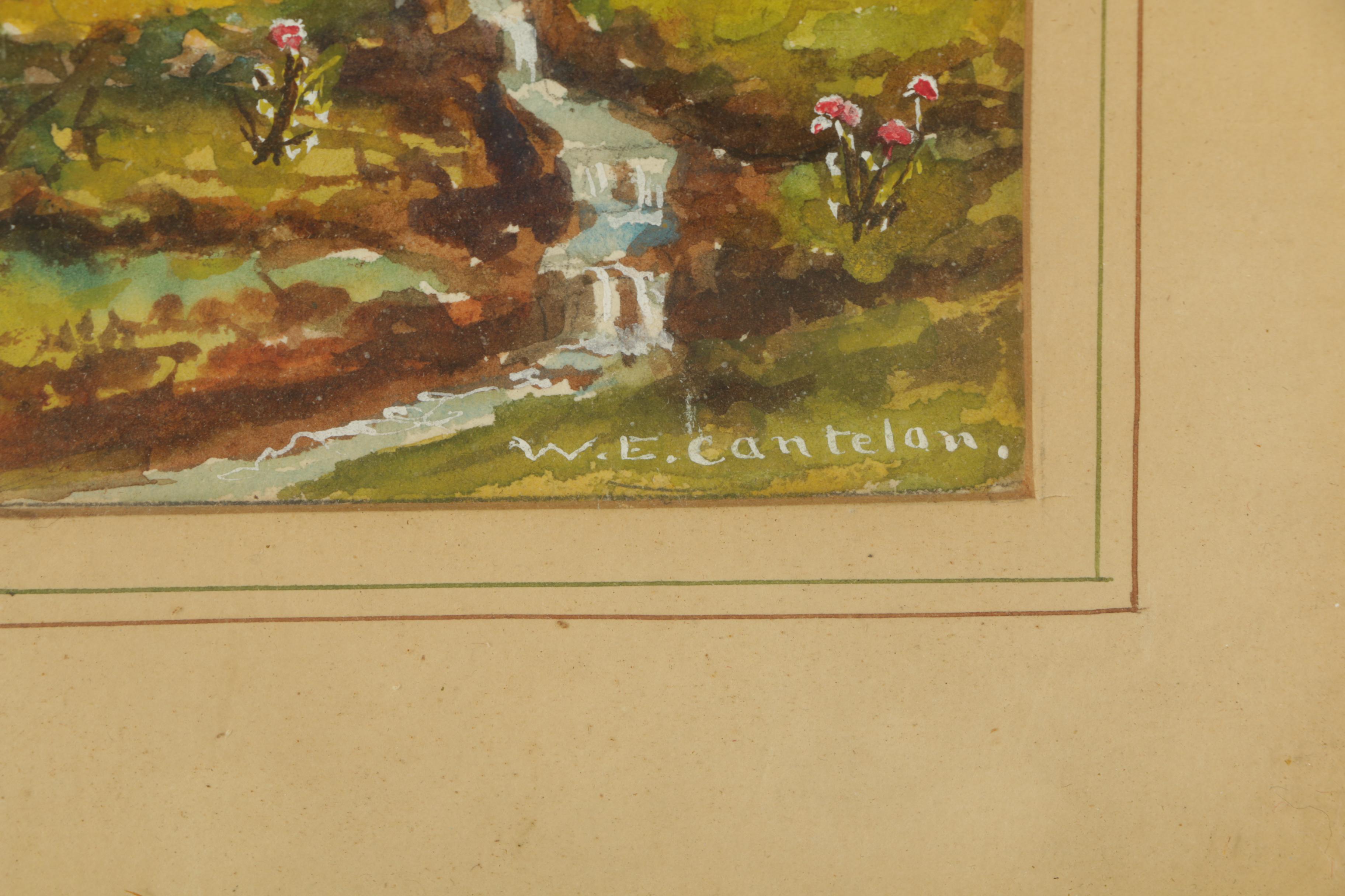 Watercolors Paintings and Hand-Colored Mezzograph of Landscapes