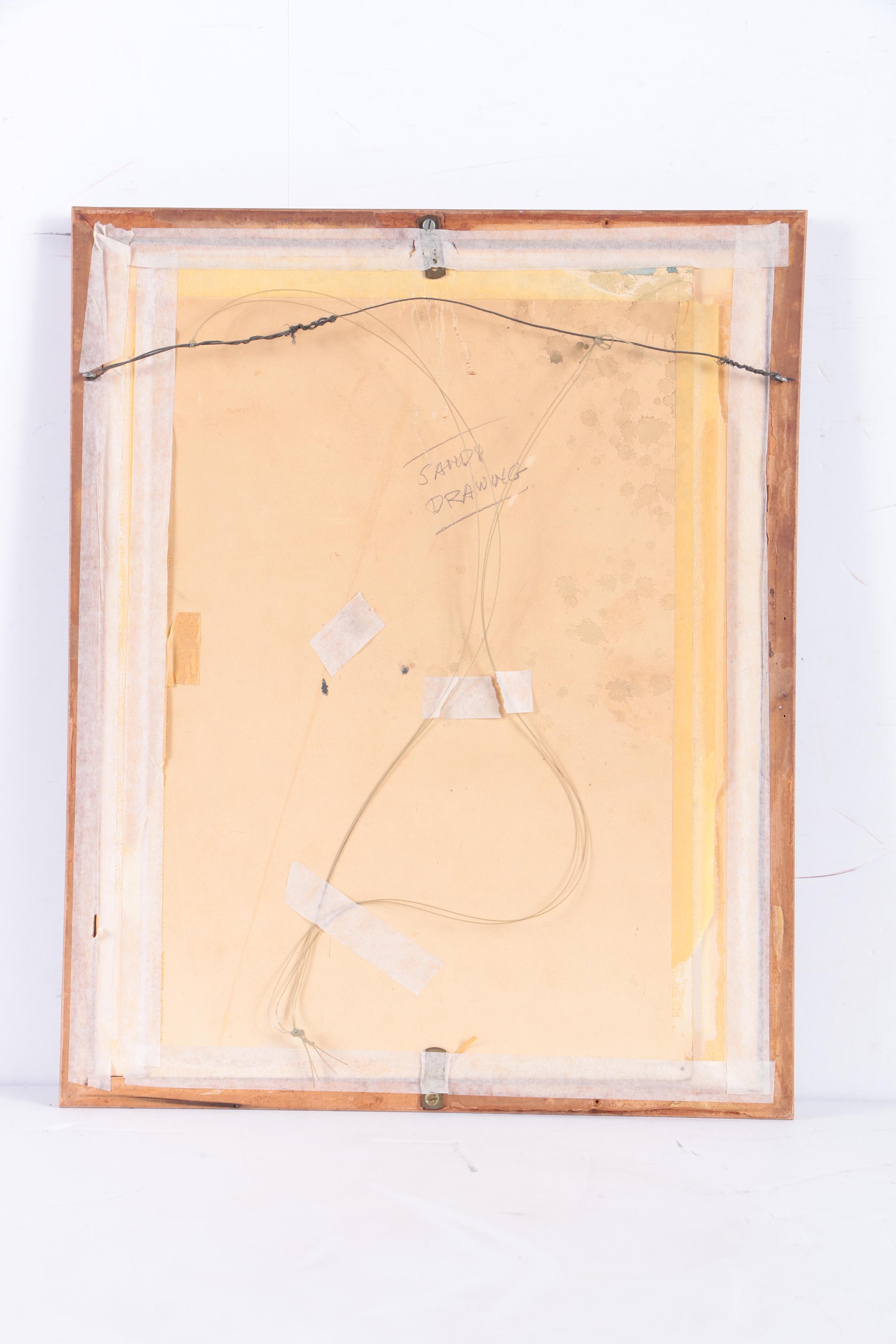 1954 Charcoal Drawing on Paper "Sandy Sketching" Attributed to Albert Wasserman