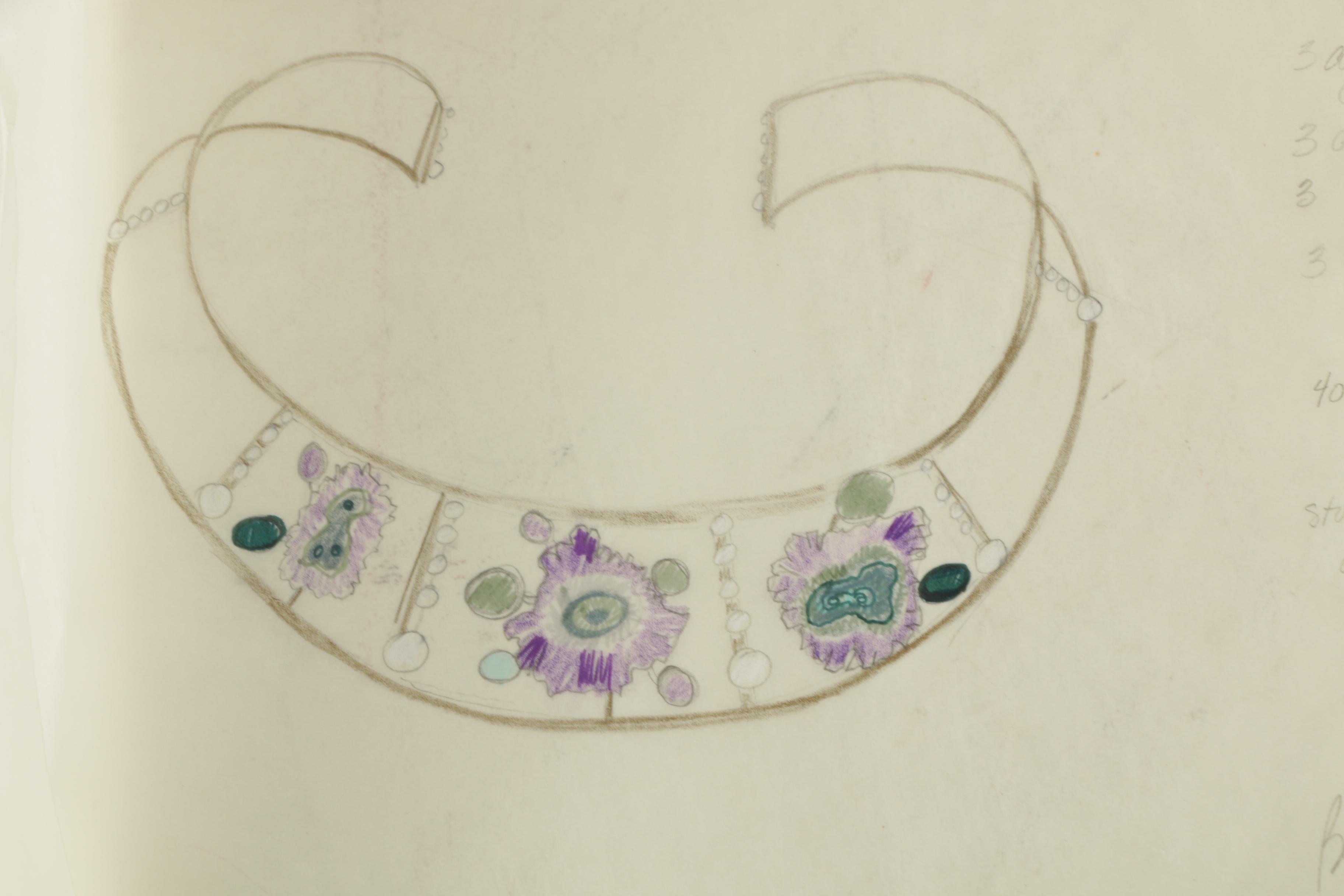 Betsy Fuller Jewelry Design Drawing and Photographs