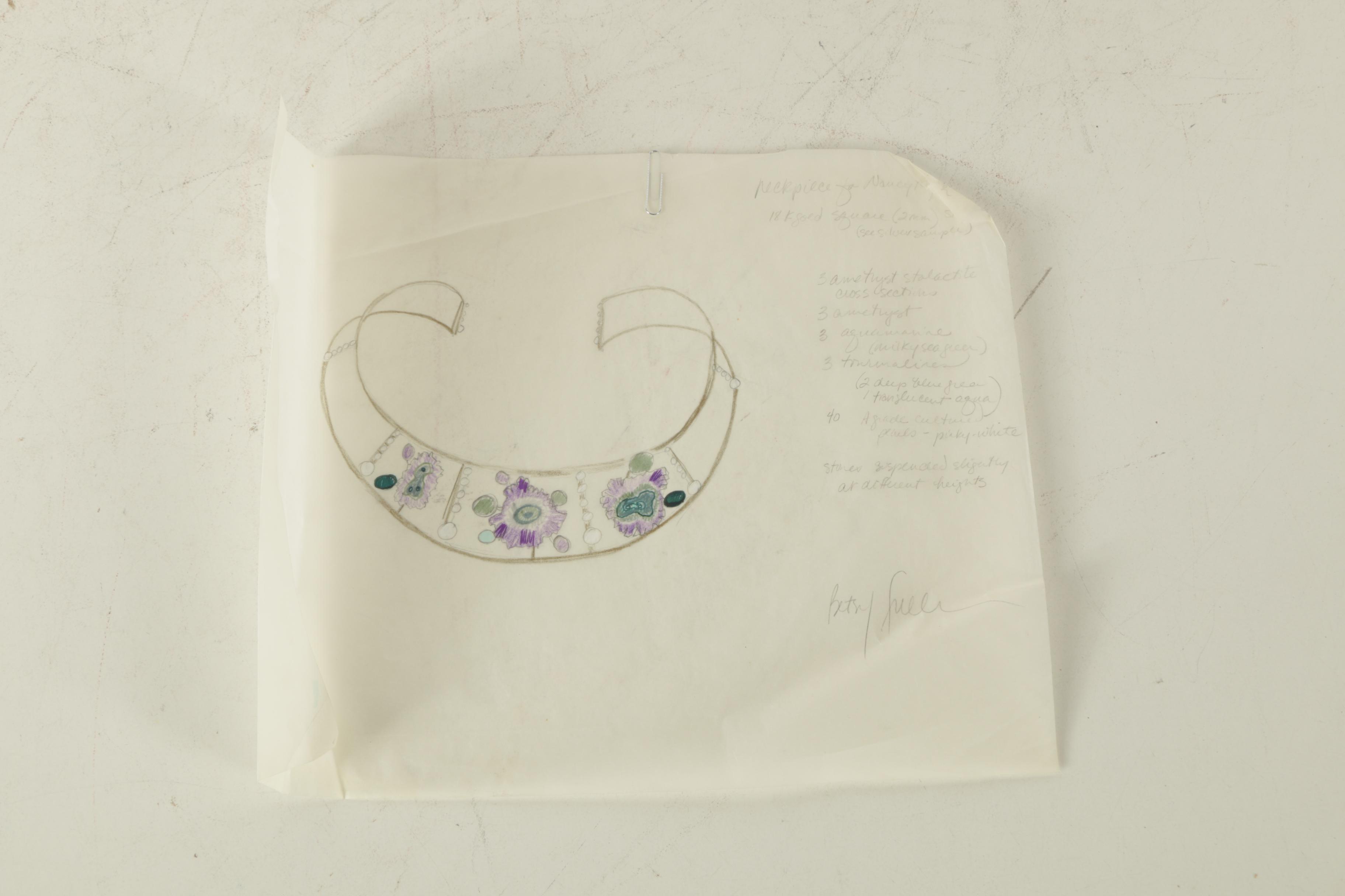 Betsy Fuller Jewelry Design Drawing and Photographs
