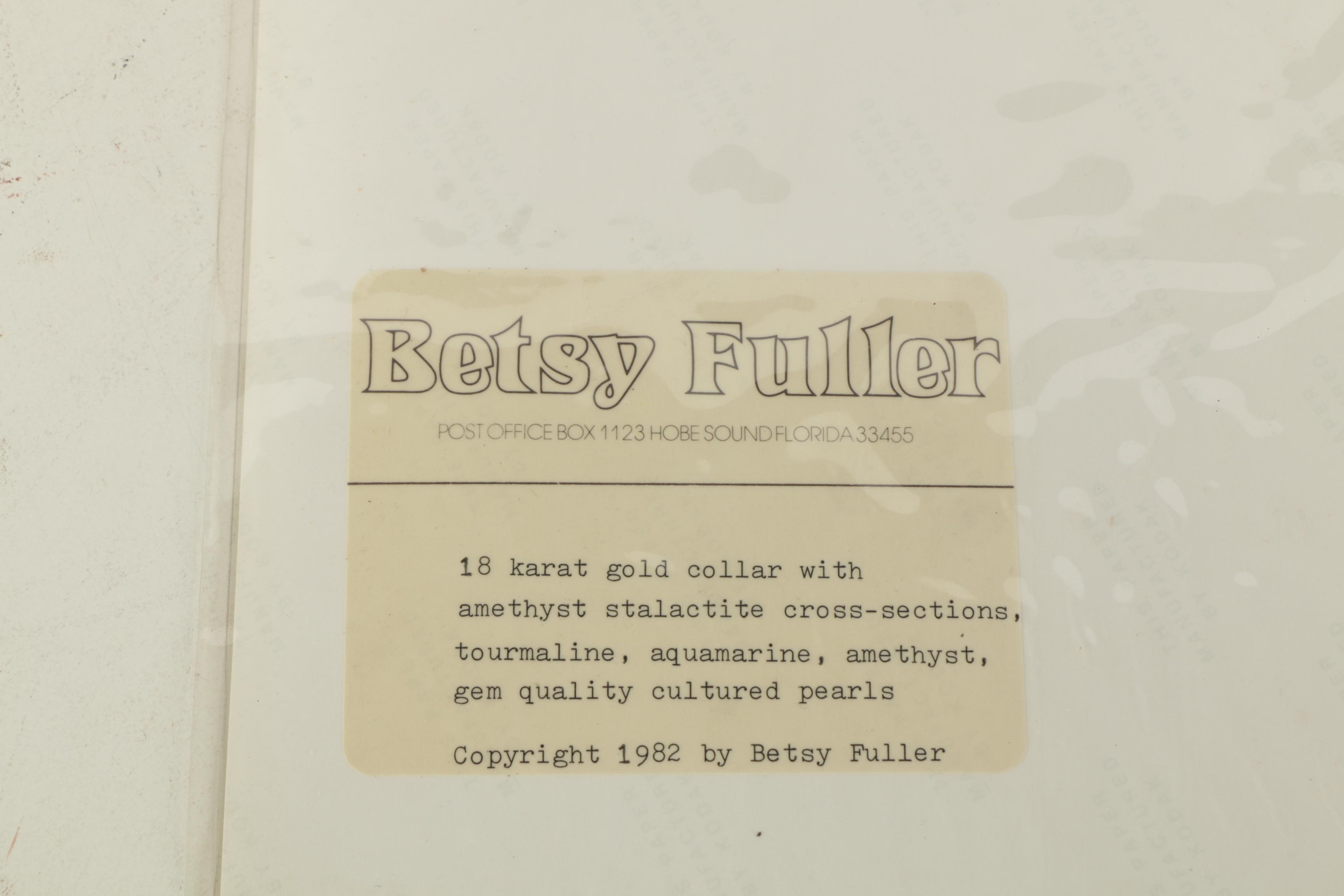 Betsy Fuller Jewelry Design Drawing and Photographs