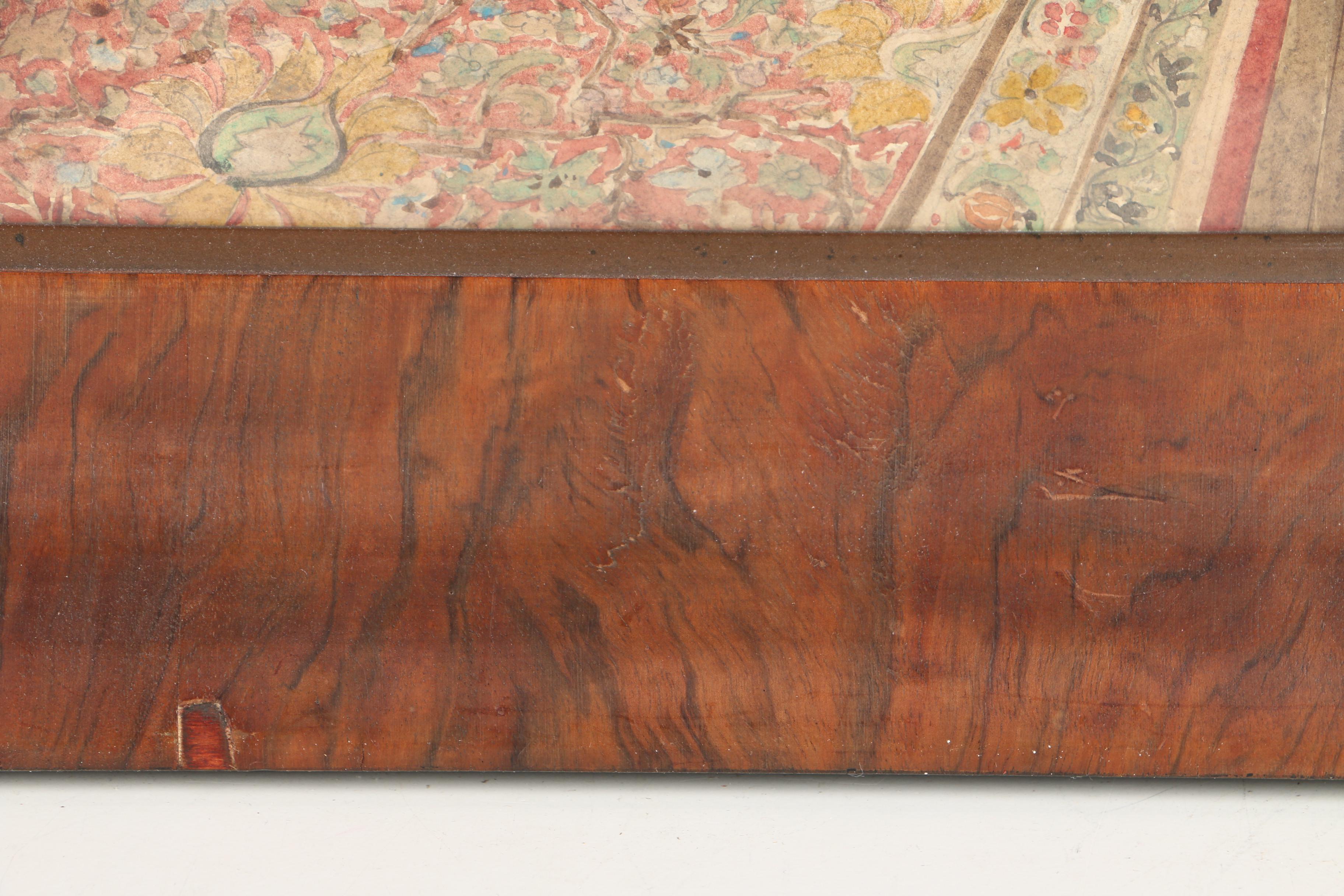 Fay Elizabeth Davis Watercolor Painting on Paper of Lavish Interior Scene