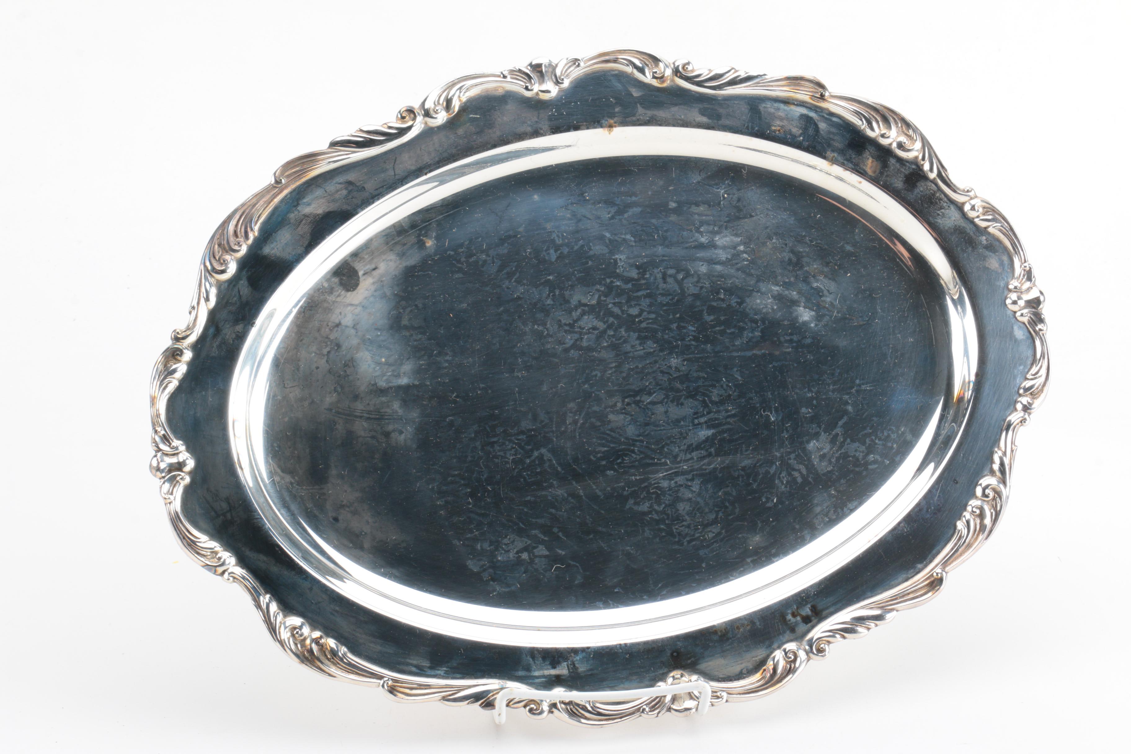 International Silver Co. "Castleton" Trays and Other Silver Plate Severware