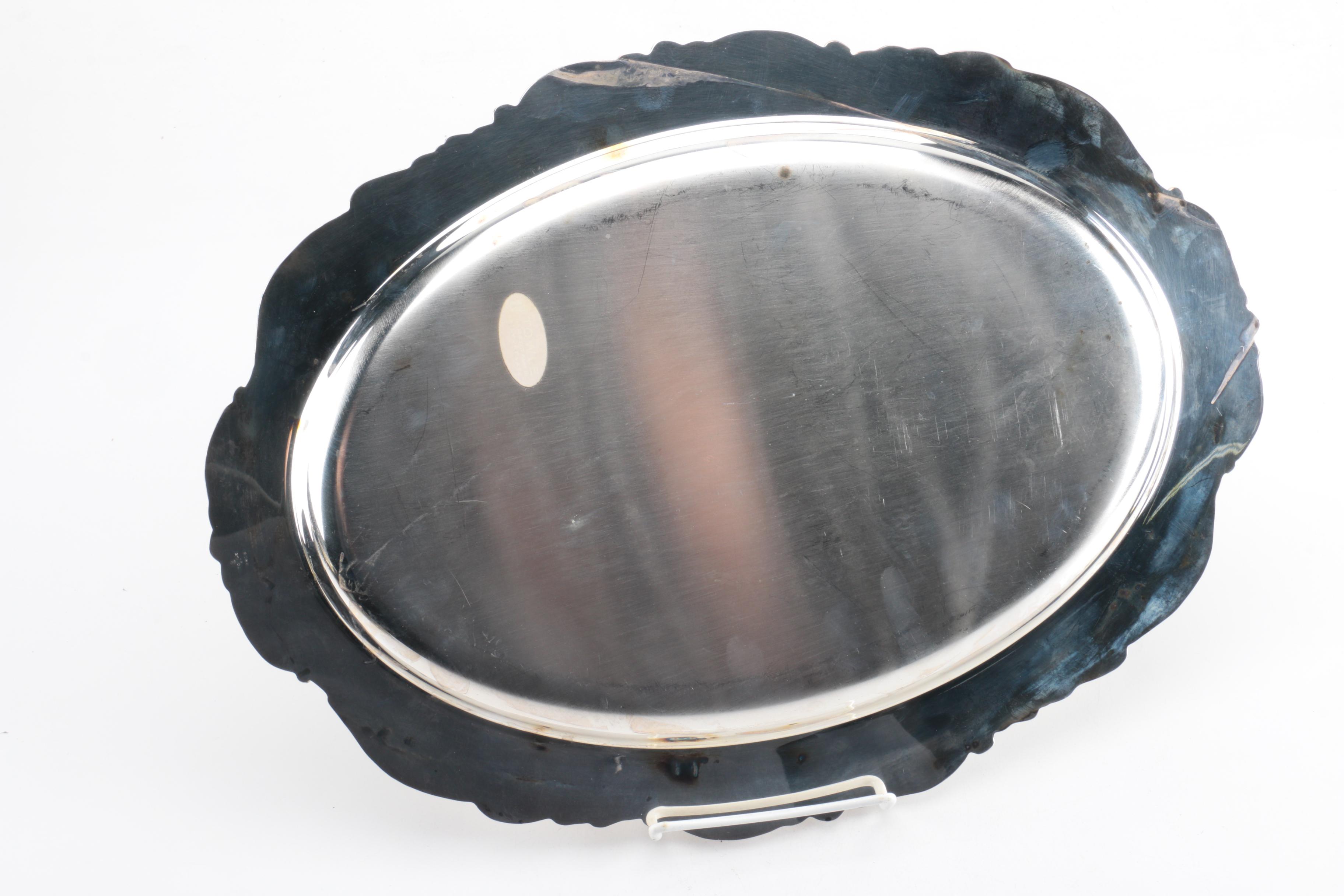 International Silver Co. "Castleton" Trays and Other Silver Plate Severware