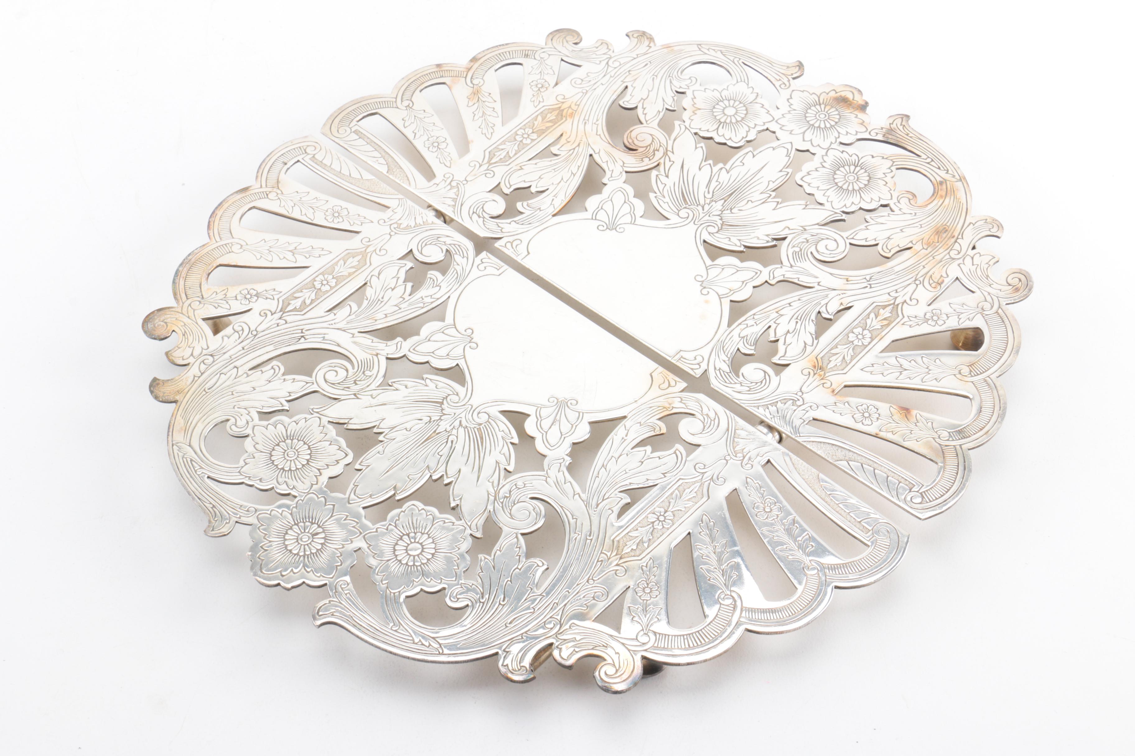 International Silver Co. "Castleton" Trays and Other Silver Plate Severware