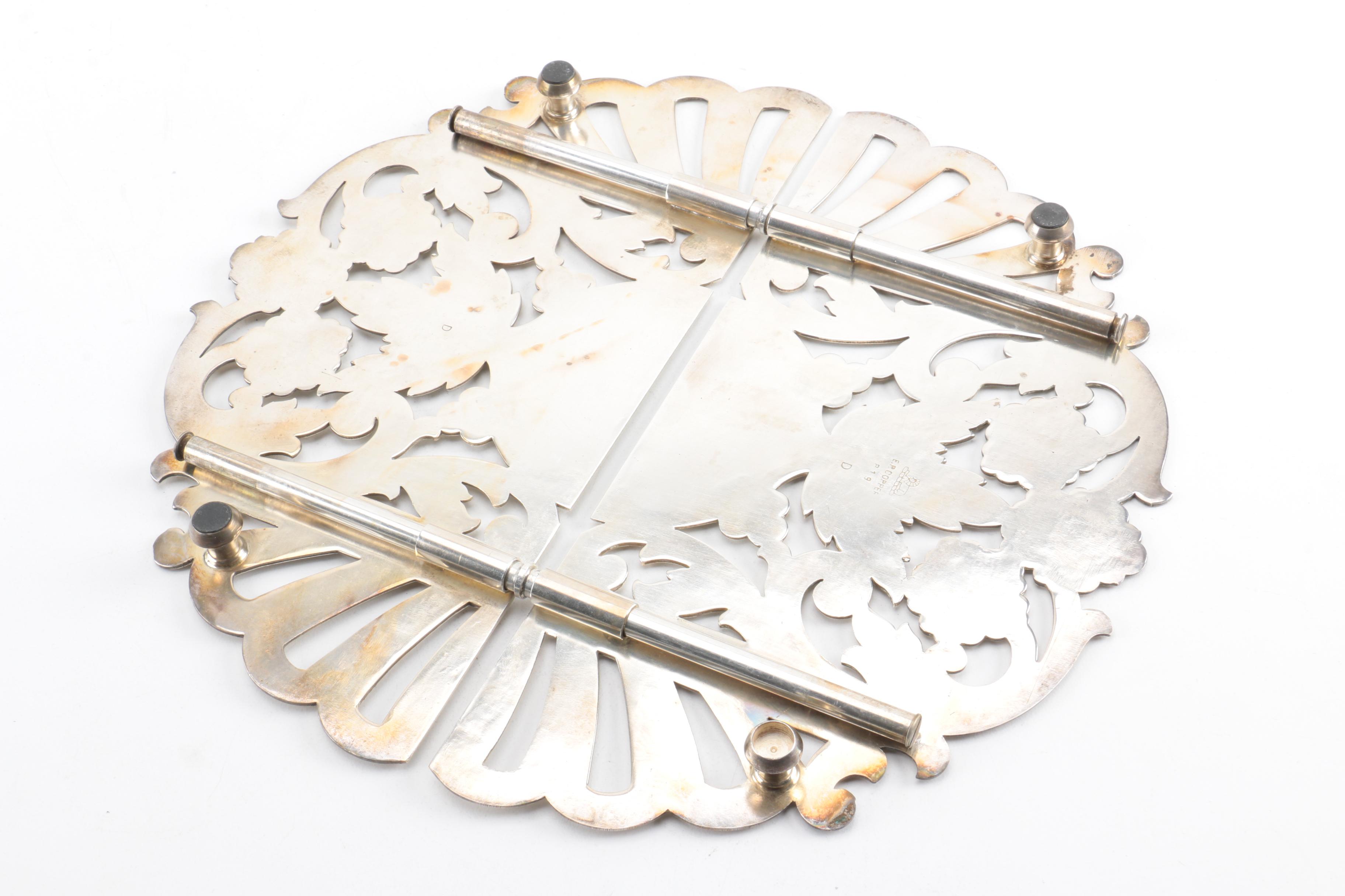 International Silver Co. "Castleton" Trays and Other Silver Plate Severware